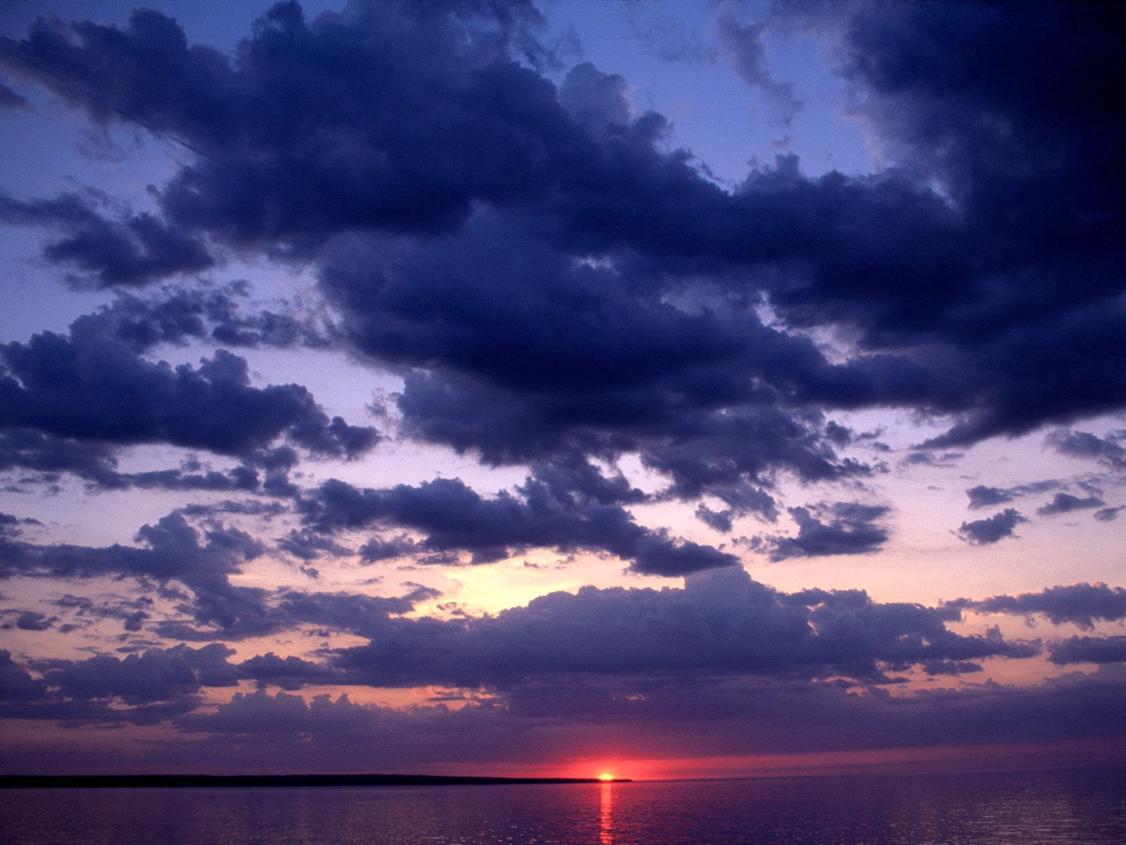 clouds, nature, sky, lake, evening, michigan