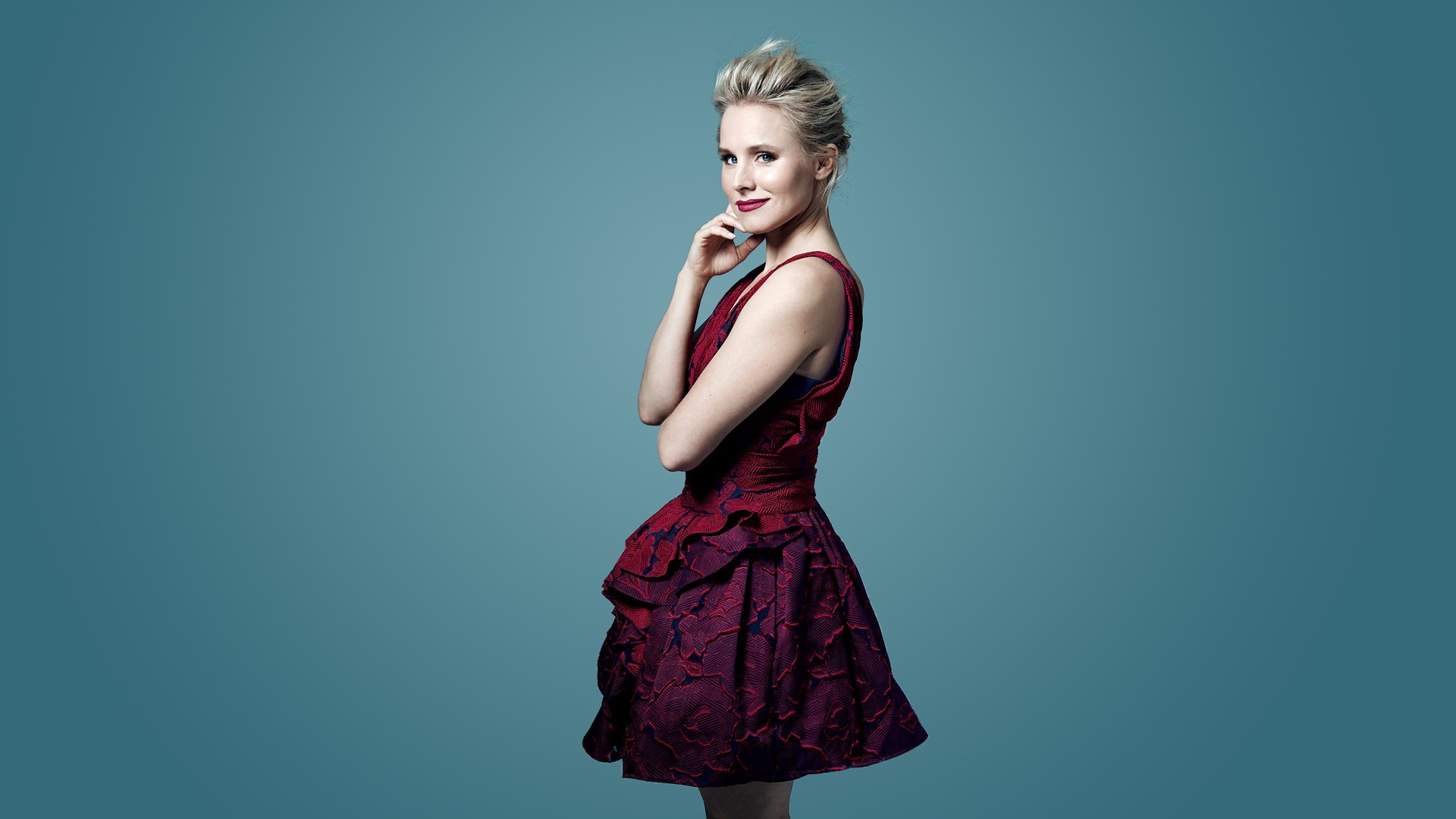 Free download wallpaper Blonde, Celebrity, Kristen Bell, Actress on your PC desktop