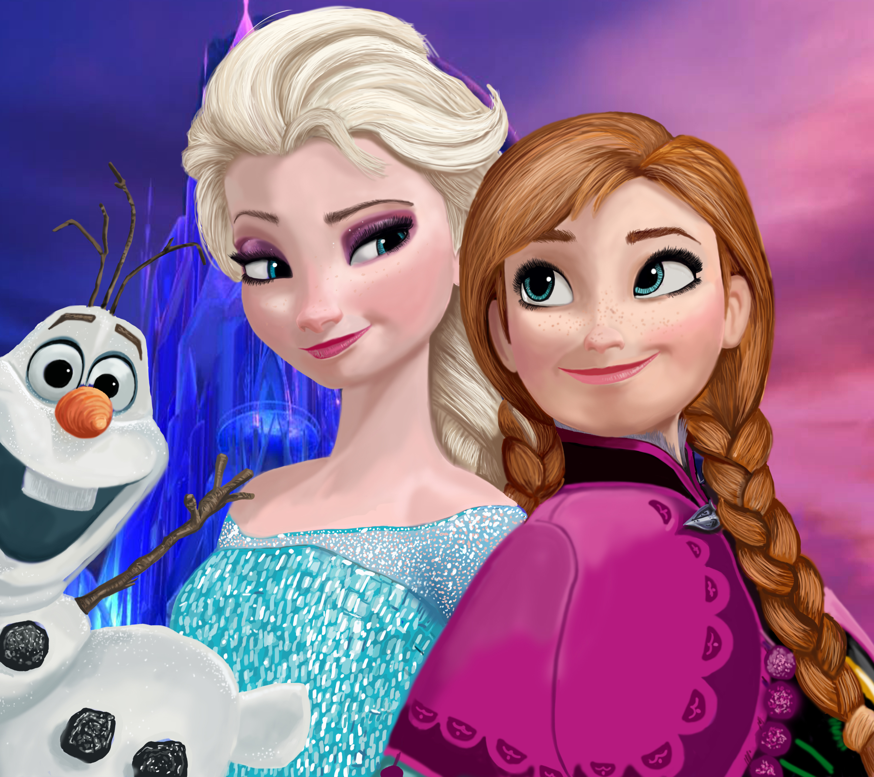 Baixar papel de parede para celular de Filme, Frozen Uma Aventura Congelante, Congelado (Filme), Ana (Congelada), Elsa (Congelado), Olaf (Congelado) gratuito.