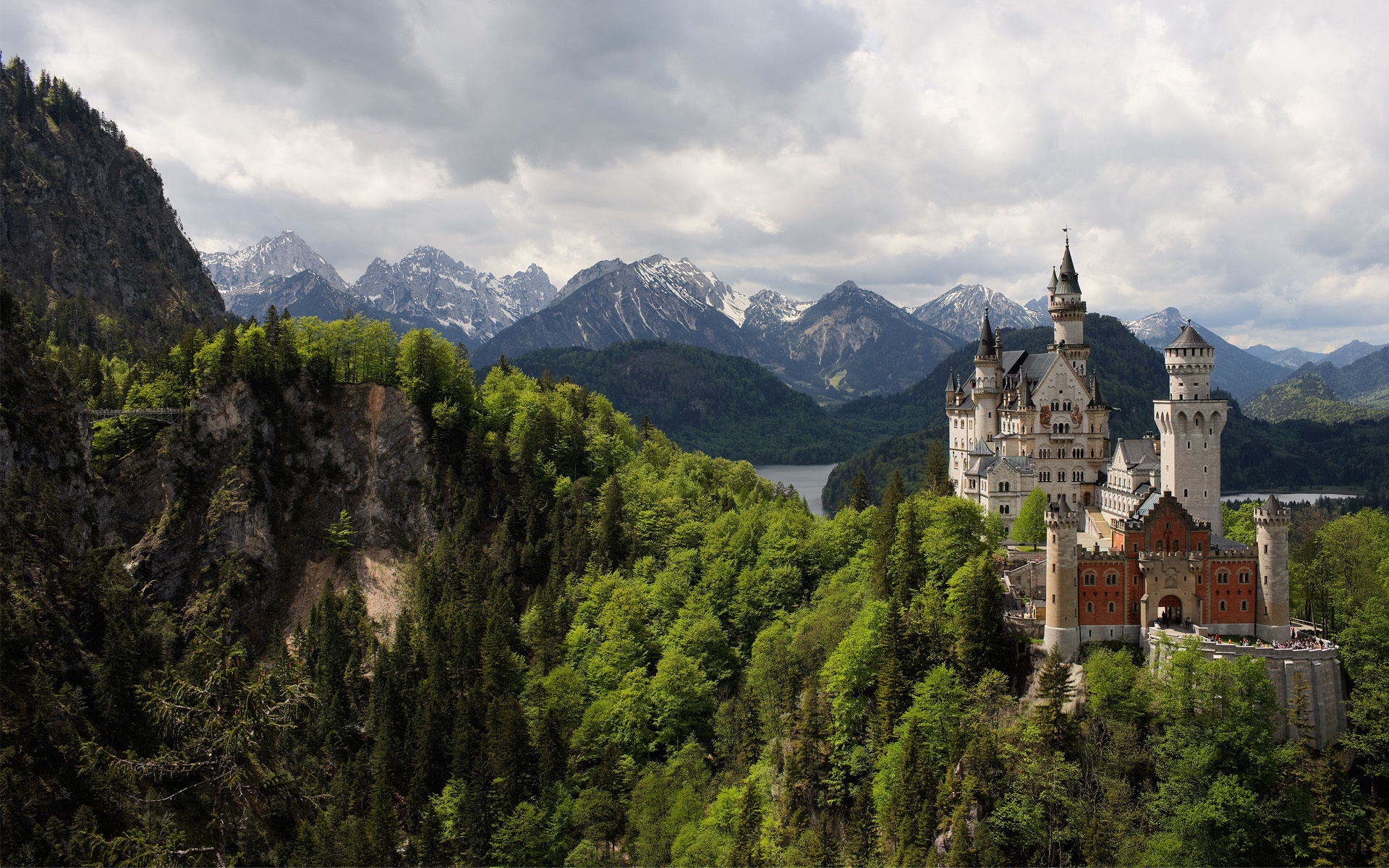 Free download wallpaper Landscape, Mountains, Architecture, Castles on your PC desktop