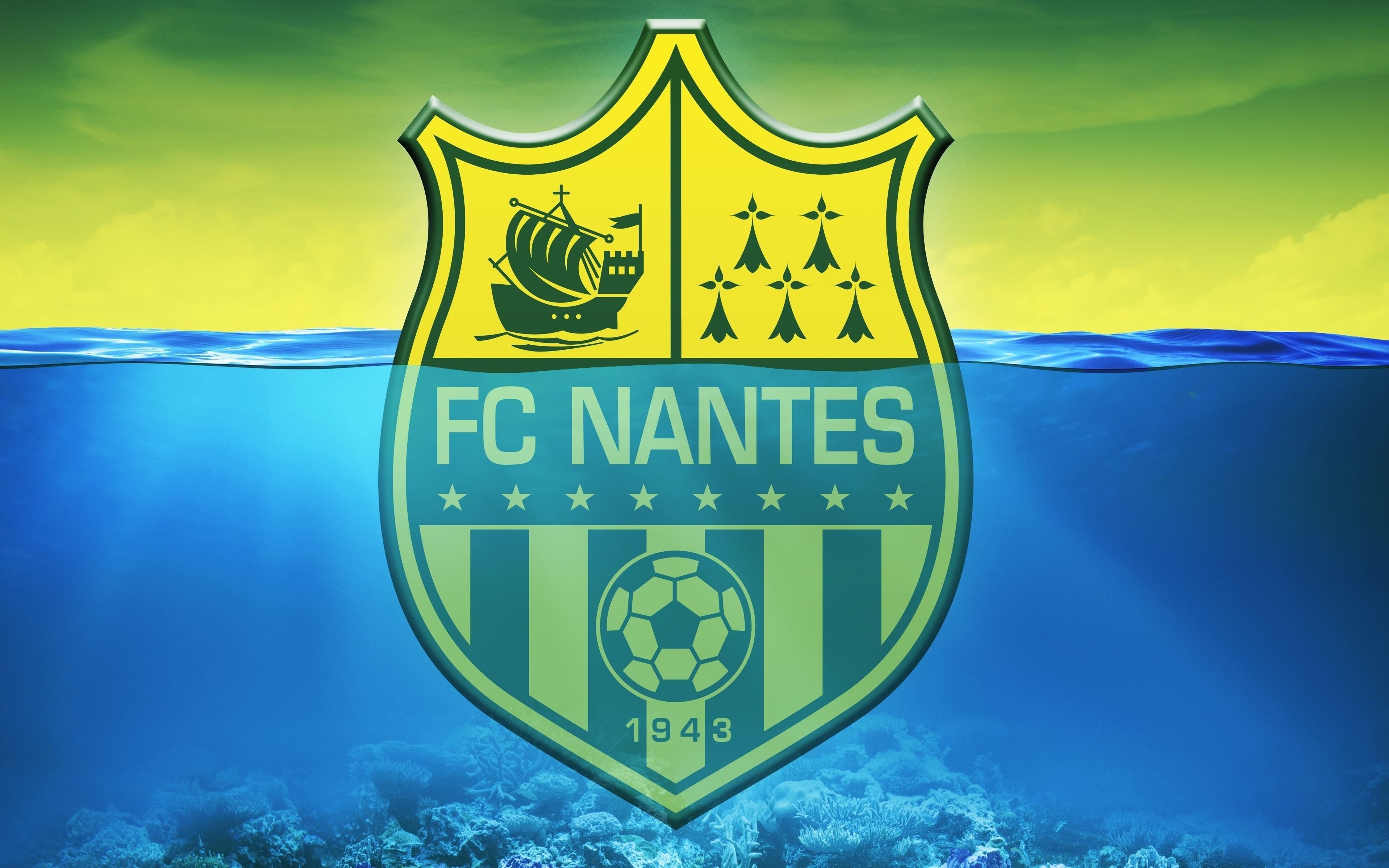 Handy-Wallpaper Sport, Fußball, Logo, Emblem, Fc Nantes kostenlos herunterladen.