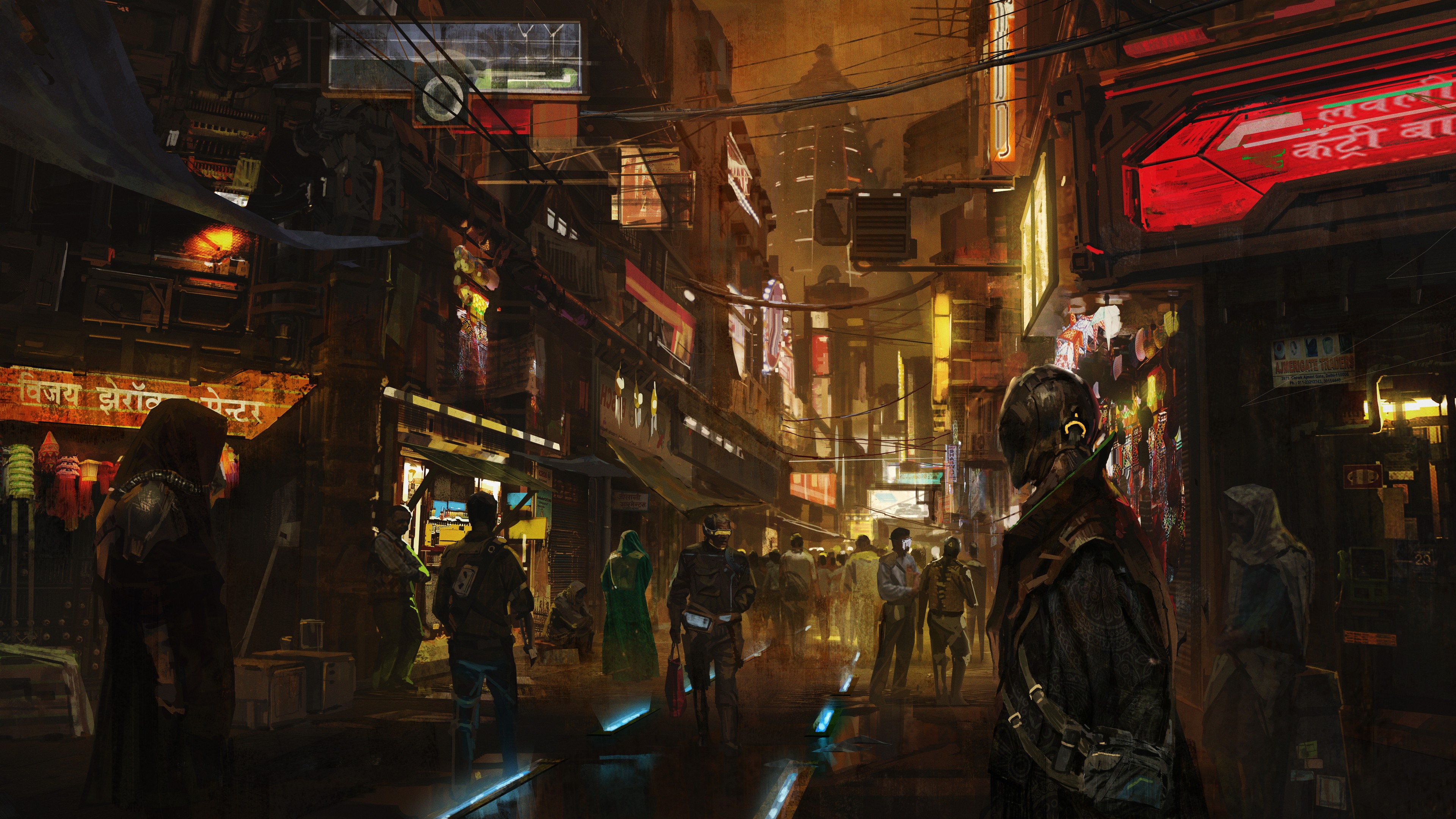 Download mobile wallpaper Cyberpunk, Sci Fi, Street, Concept Art for free.