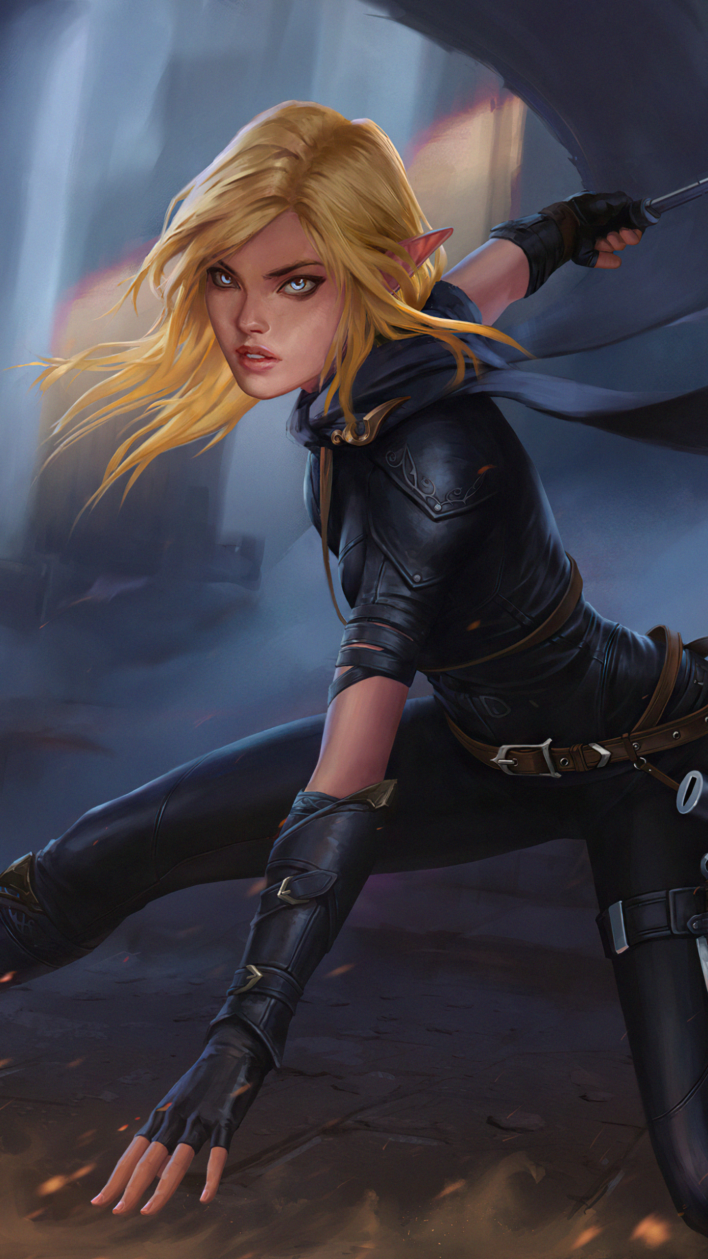 Download mobile wallpaper Fantasy, Blonde, Elf, Women Warrior, Woman Warrior for free.