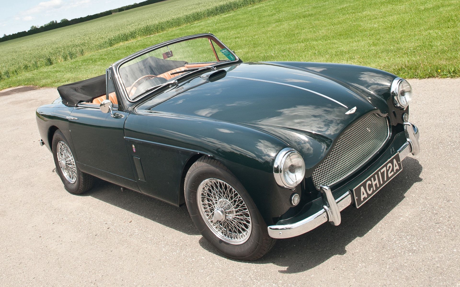 aston martin, cars, side view, cabriolet, 1957, drophead coupe