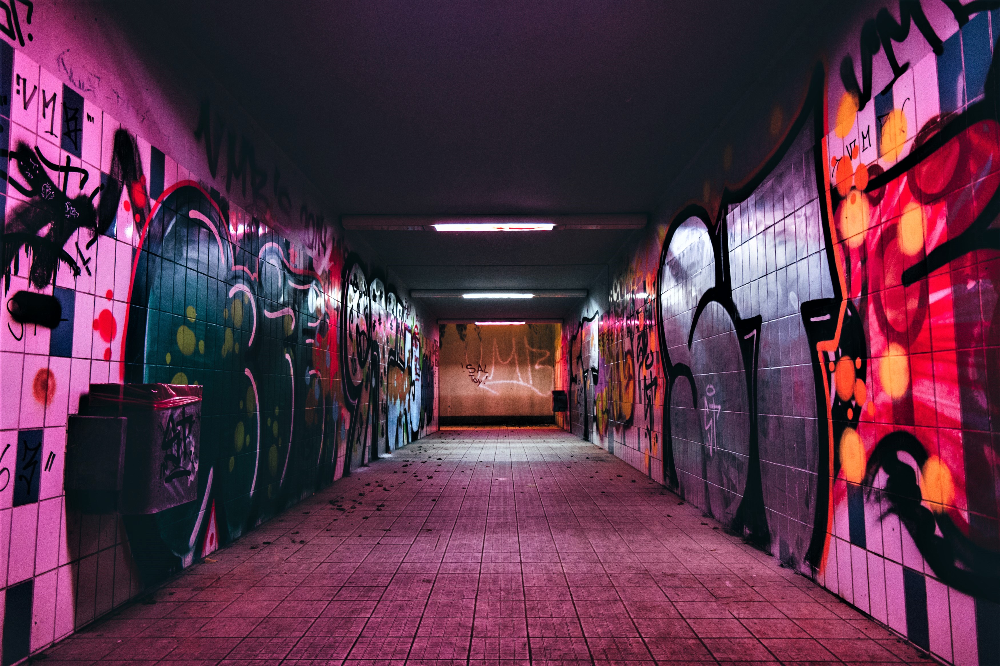 artistic, graffiti, colorful, subway