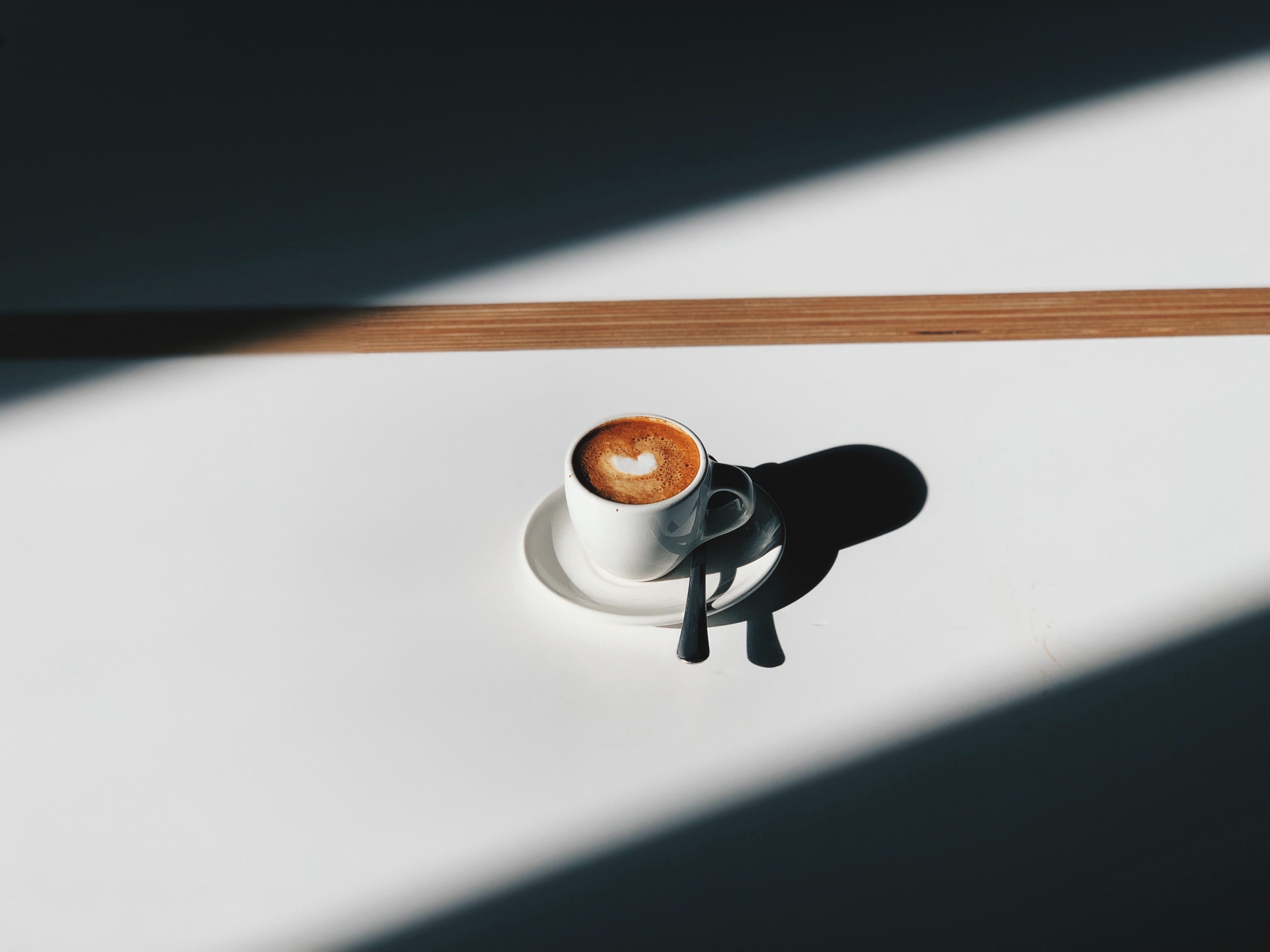Download mobile wallpaper Cup, Shadows, Coffee, Minimalism for free.