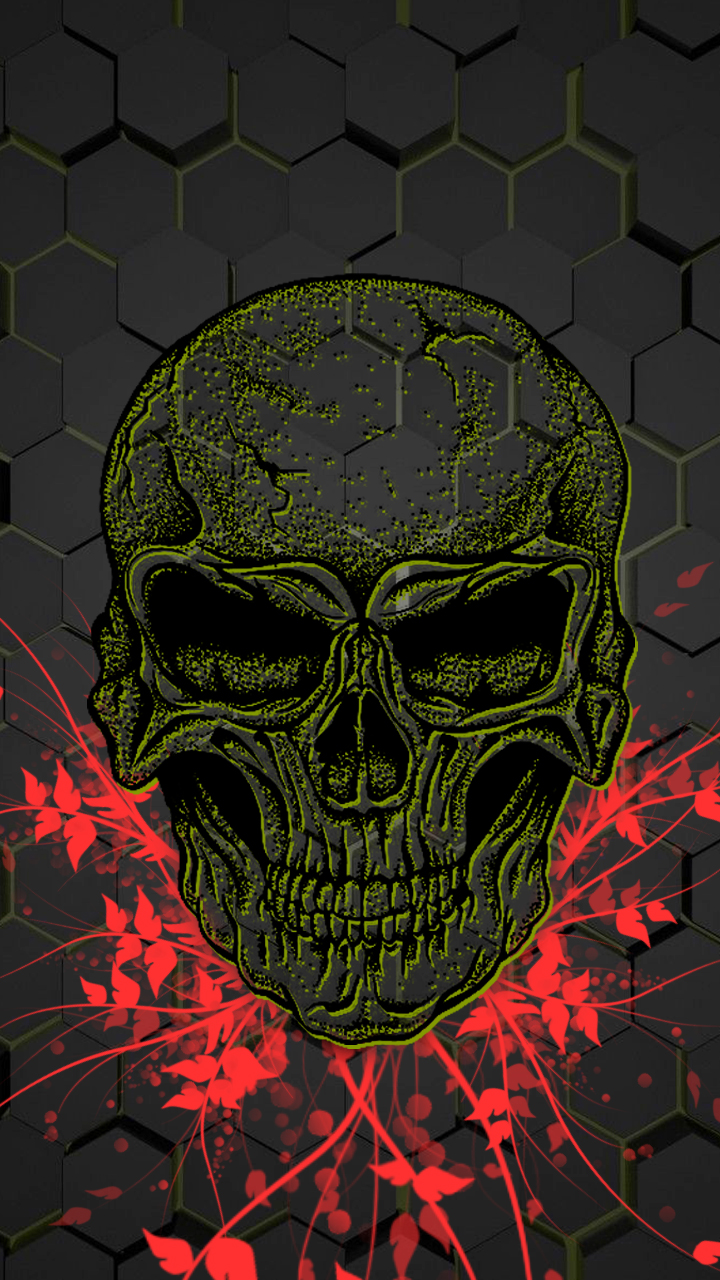 Download mobile wallpaper Dark, Skull for free.