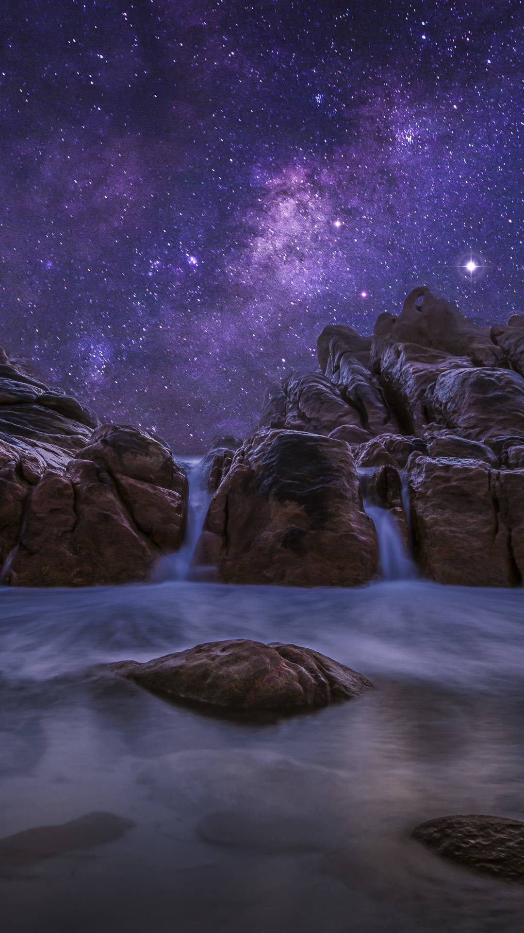 Download mobile wallpaper Night, Starry Sky, Milky Way, Sci Fi, Australia for free.