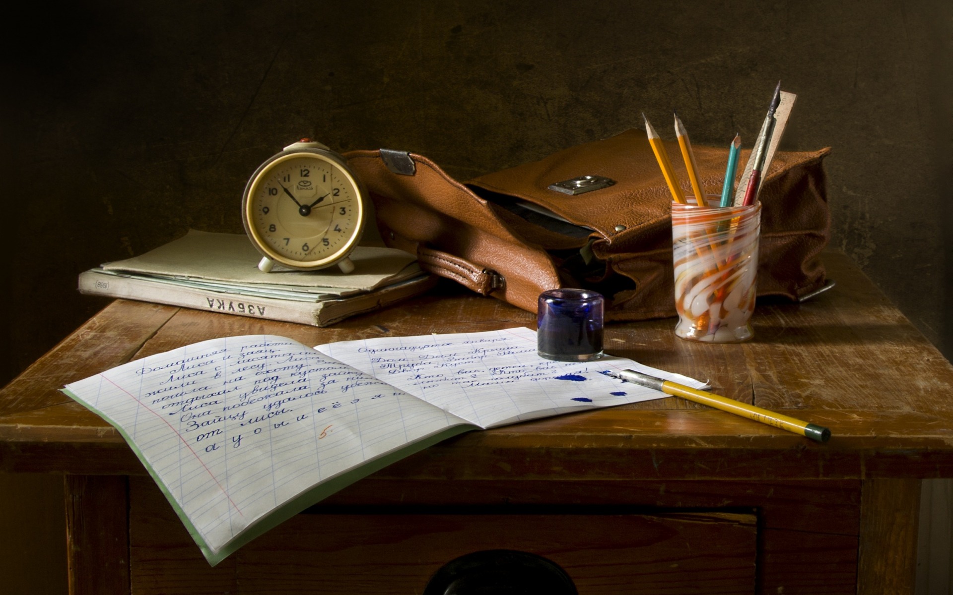 notebook, photography, still life, book, ink, pencil, watch
