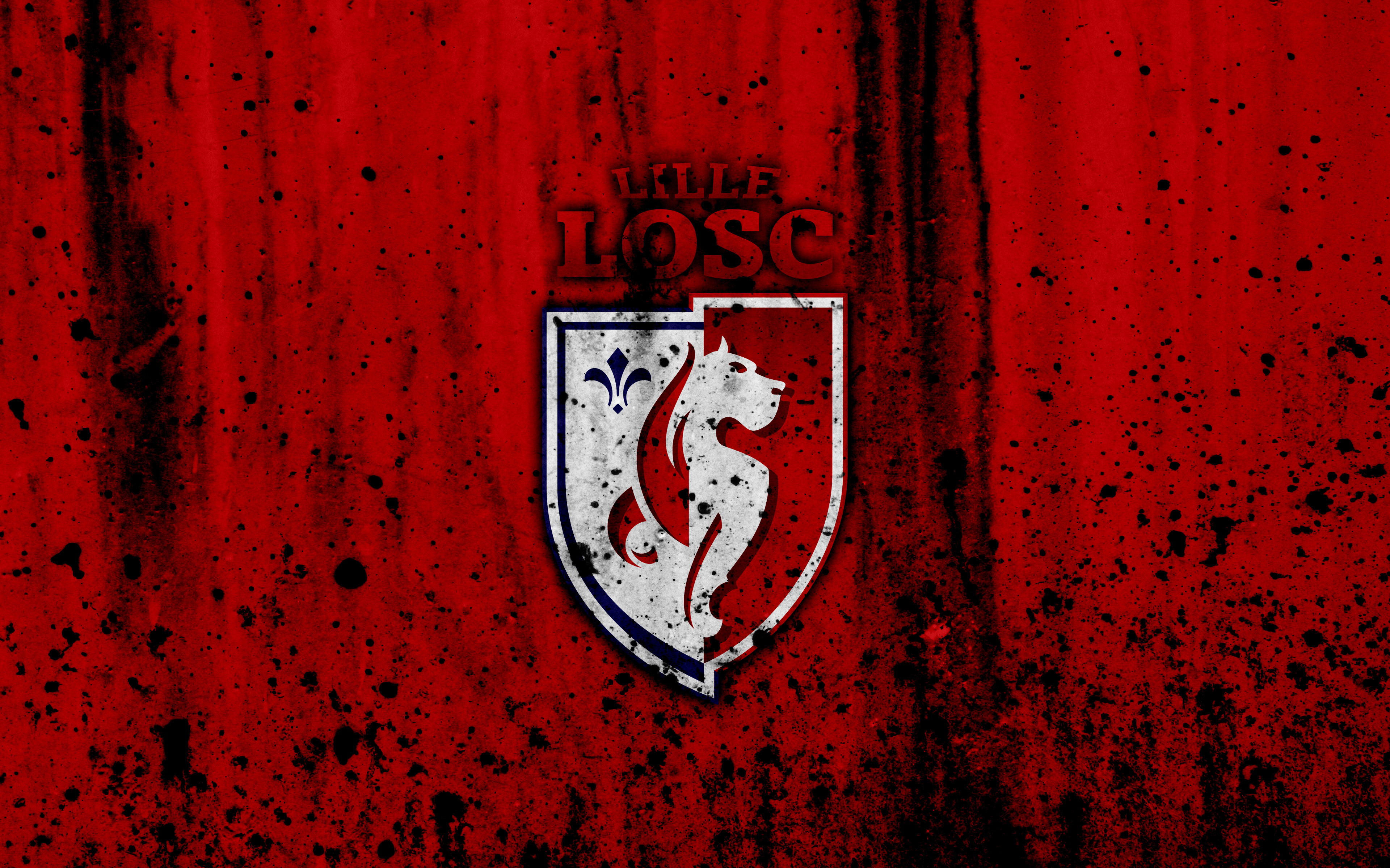 Handy-Wallpaper Sport, Fußball, Logo, Emblem, Lille Osc kostenlos herunterladen.