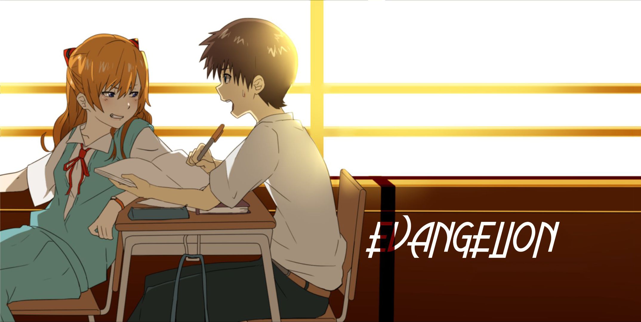 Descarga gratuita de fondo de pantalla para móvil de Evangelion, Animado, Neon Genesis Evangelion, Asuka Langley Sohryu, Shinji Ikari.