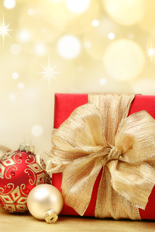 Скачать картинку Рождество, Подарок, Лента, Подарки, Рождественские Украшения, Праздничные в телефон бесплатно.