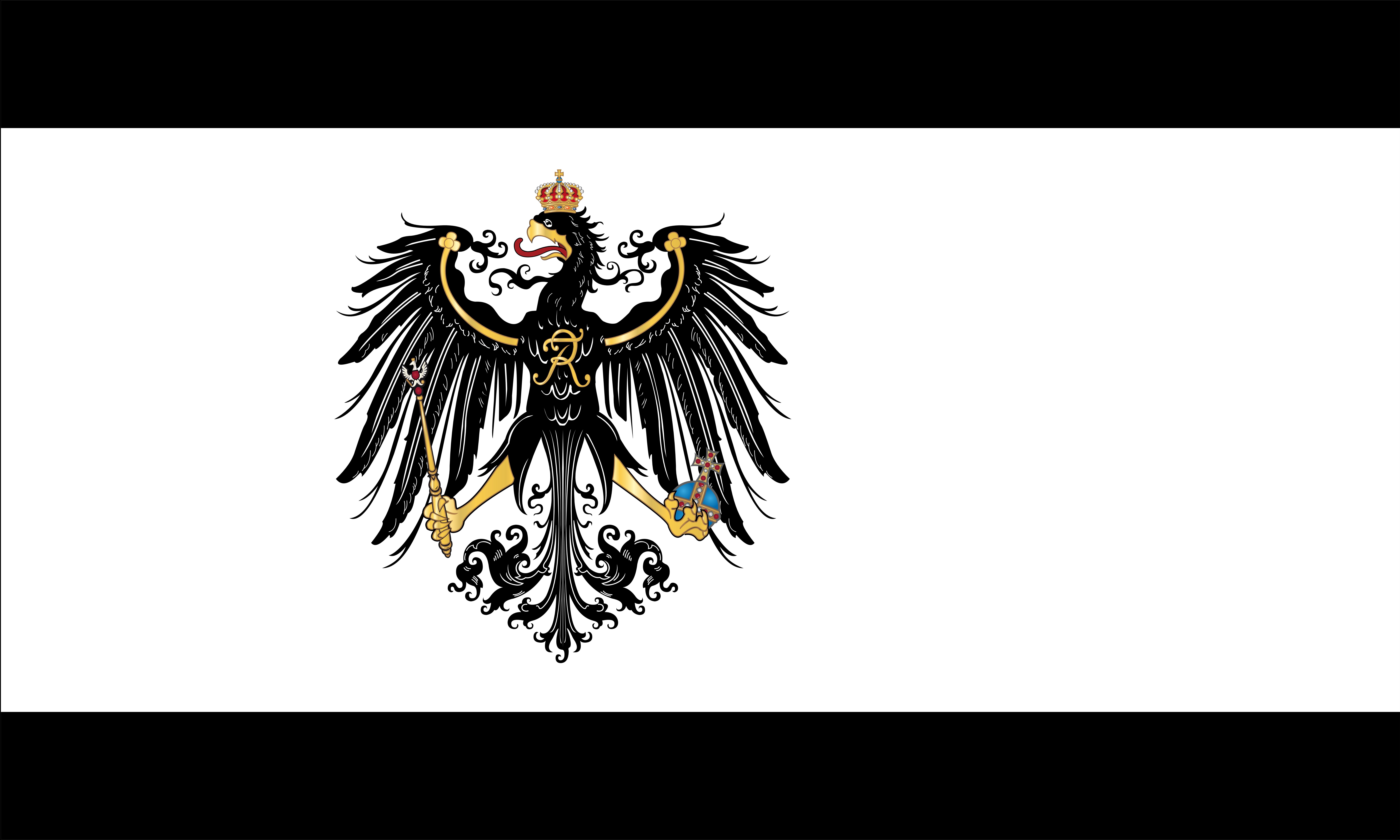Скачать обои Флаг Пруссии на телефон бесплатно