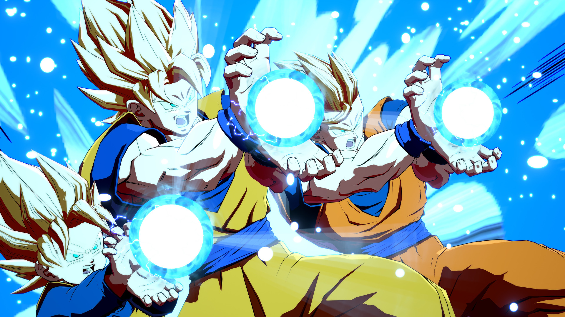 Download mobile wallpaper Dragon Ball, Video Game, Goku, Gohan (Dragon Ball), Goten (Dragon Ball), Dragon Ball Fighterz for free.