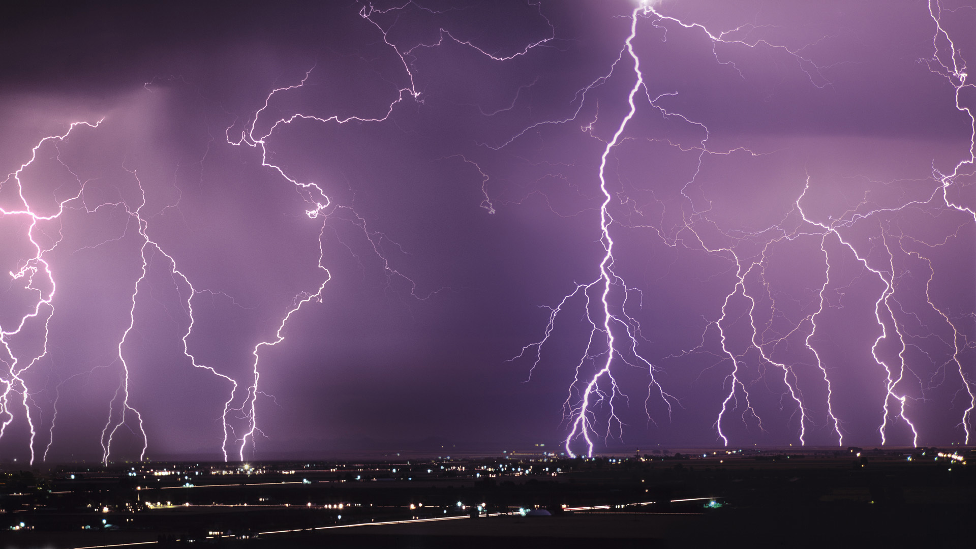 Download mobile wallpaper Night, Lightning, City, Photography for free.