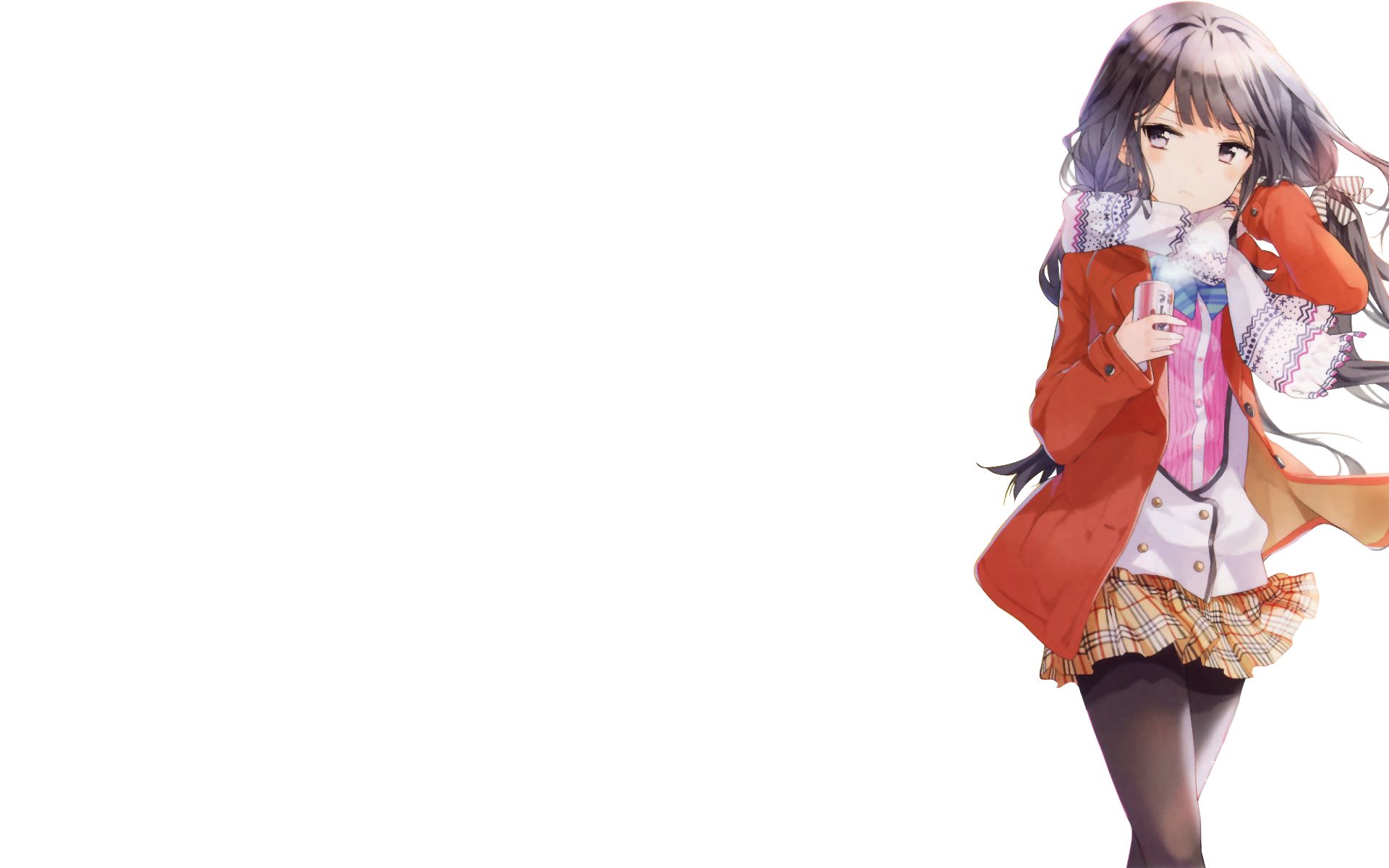 anime, masamune kun's revenge, aki adagaki, jacket, pantyhose, scarf, skirt