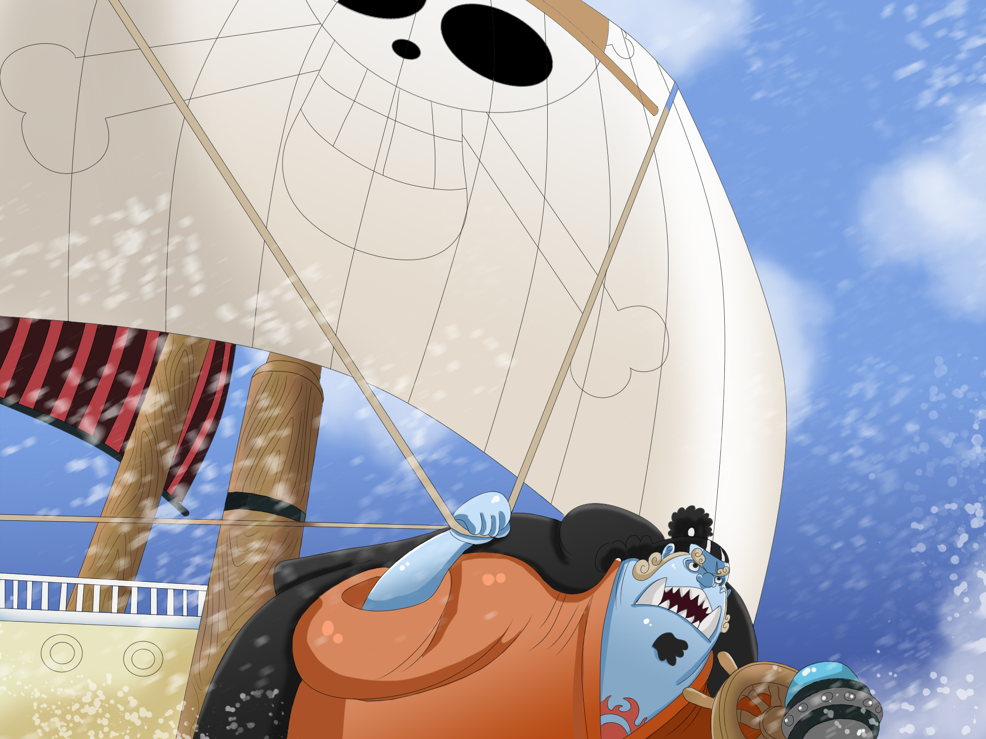 Laden Sie das Animes, One Piece, Jinbe (Einteiler)-Bild kostenlos auf Ihren PC-Desktop herunter