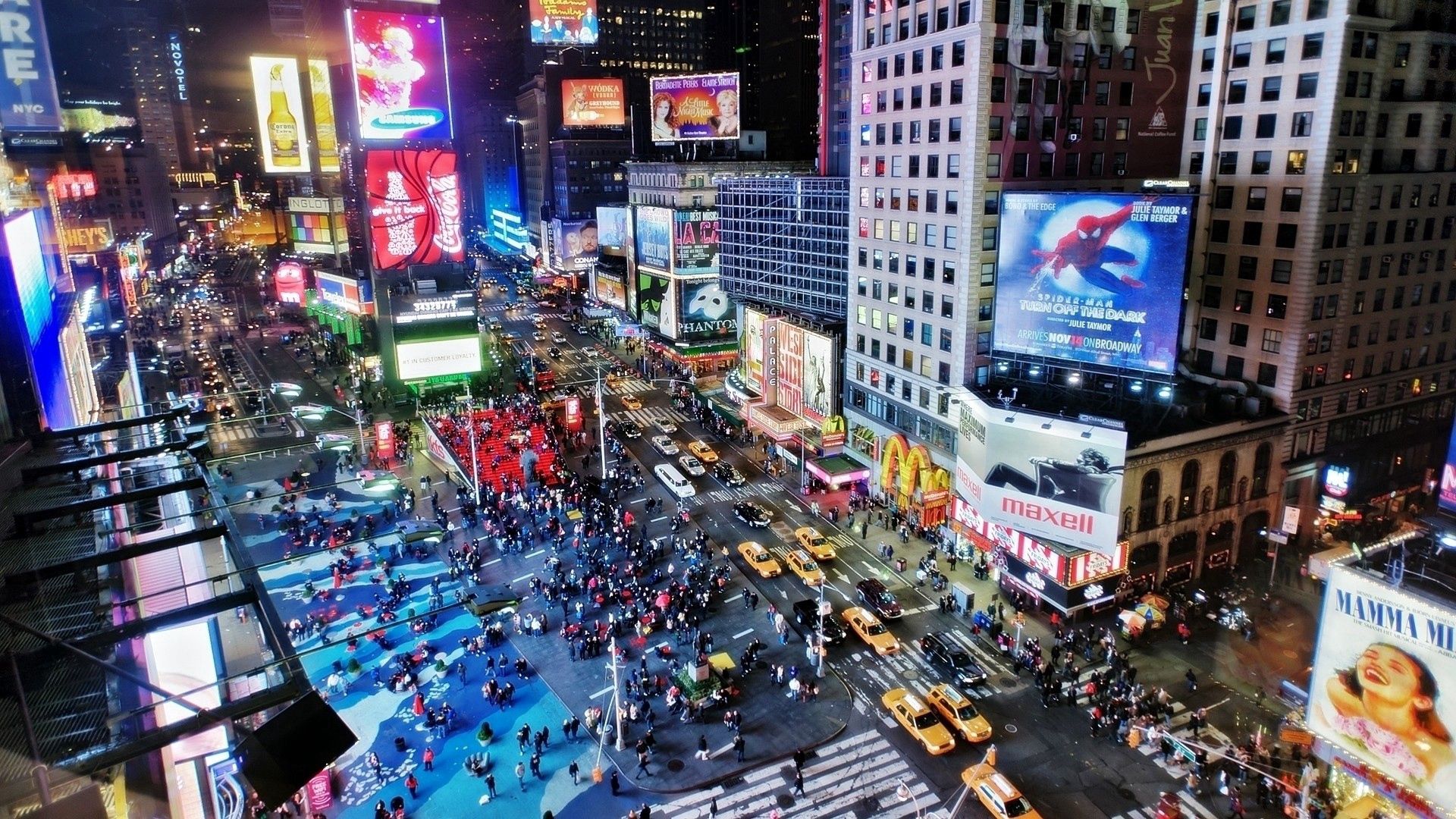 151339 скачать обои нью йорк, new york, города, здания, вечер, hdr, улица, оживленность - заставки и картинки бесплатно
