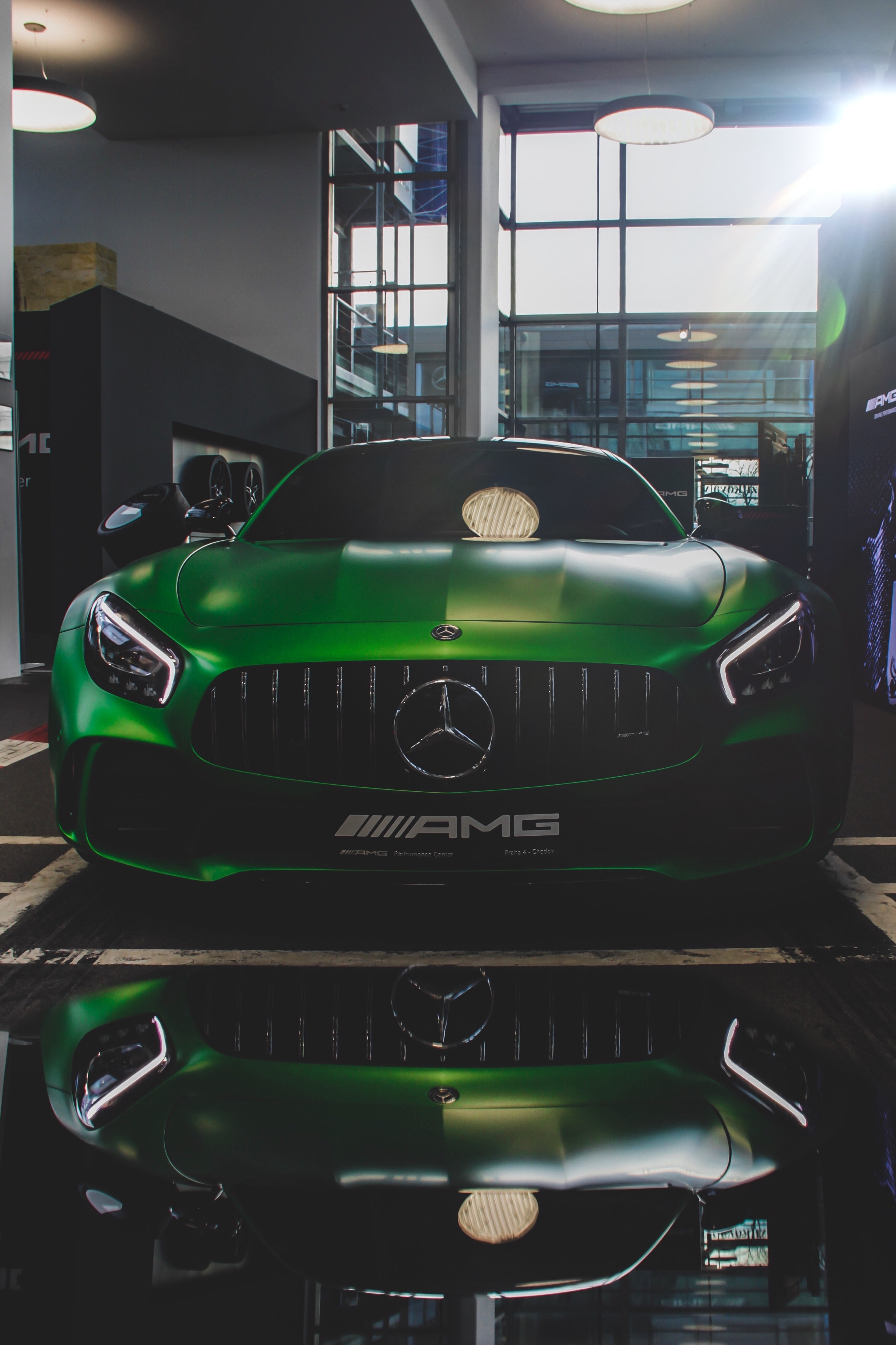 mercedes, mercedes amg, cars, green, front view