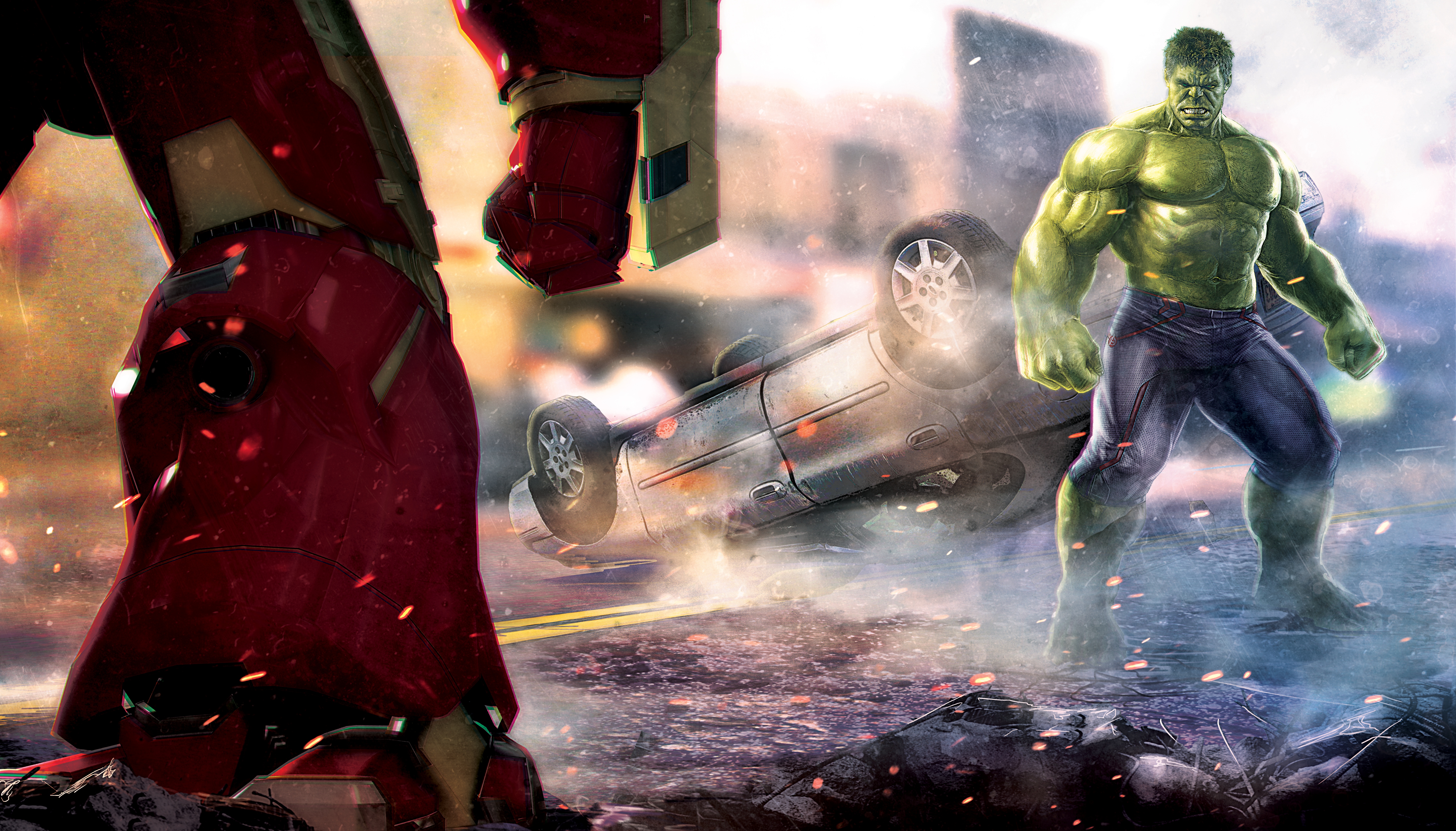 Laden Sie das Hulk, Filme, Die Rächer, Avengers: Age Of Ultron, Hulkbuster-Bild kostenlos auf Ihren PC-Desktop herunter