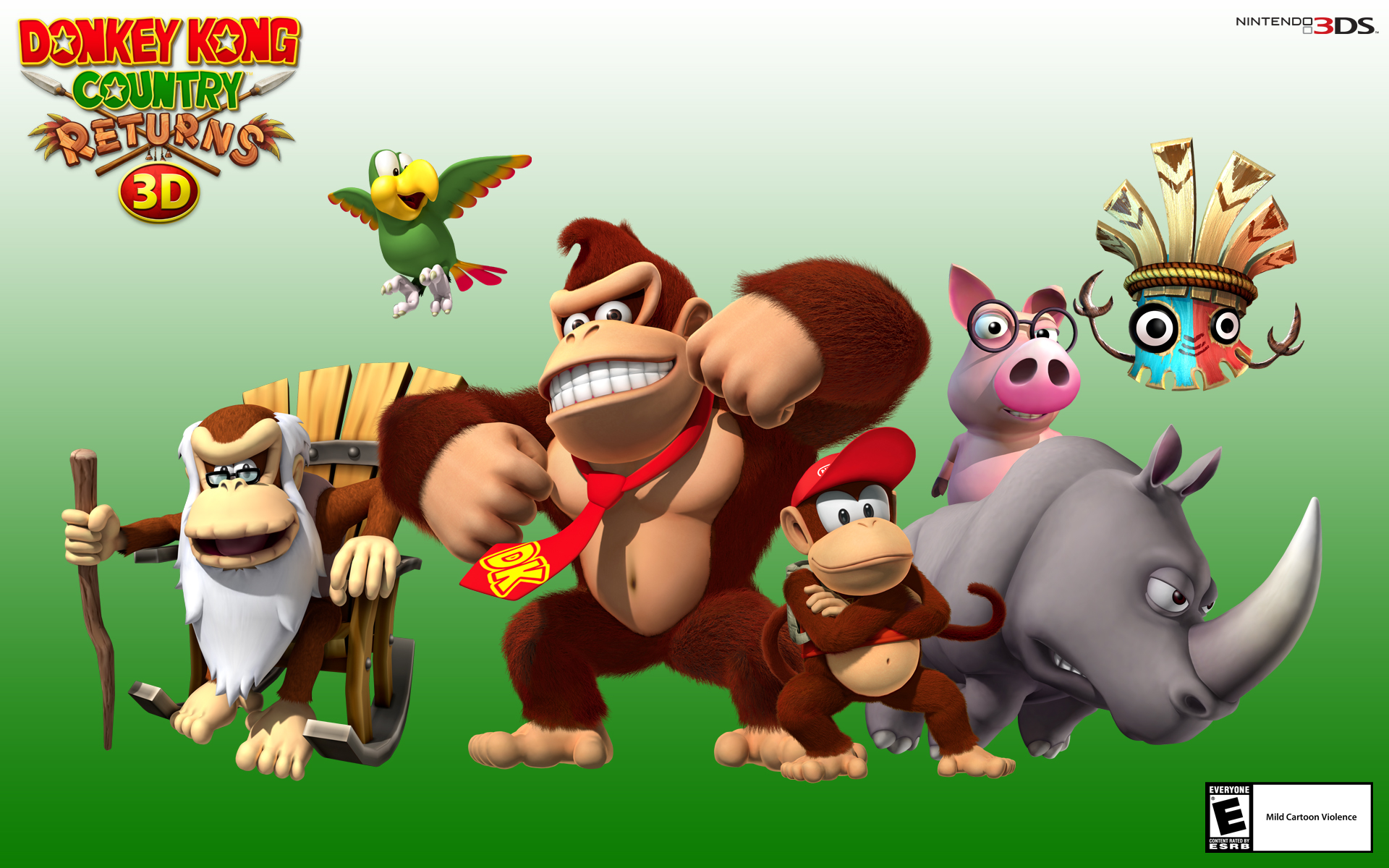 Laden Sie Donkey Kong Country Returns 3D HD-Desktop-Hintergründe herunter