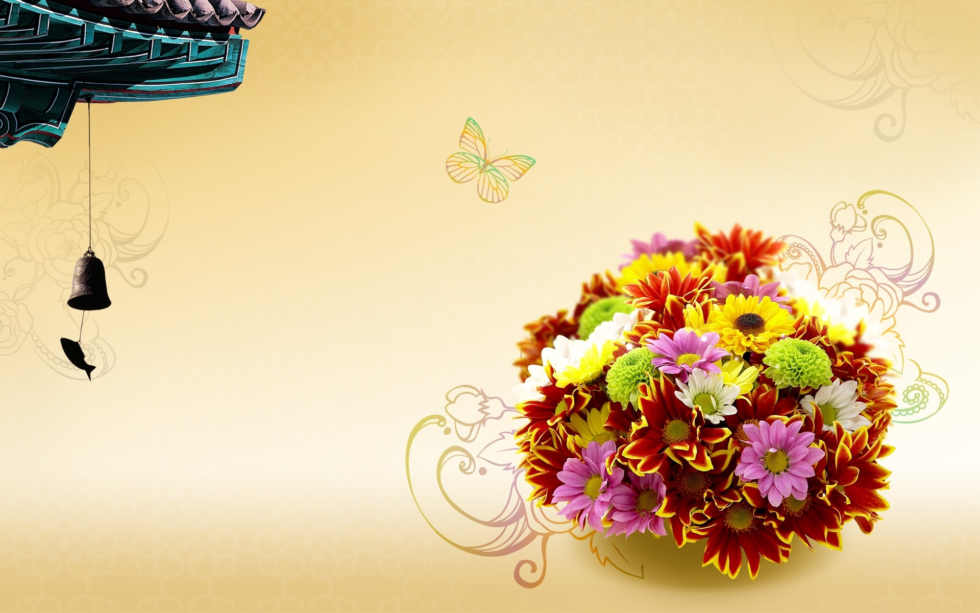 Скачать обои бесплатно Цветы, Фон, Растения картинка на рабочий стол ПК