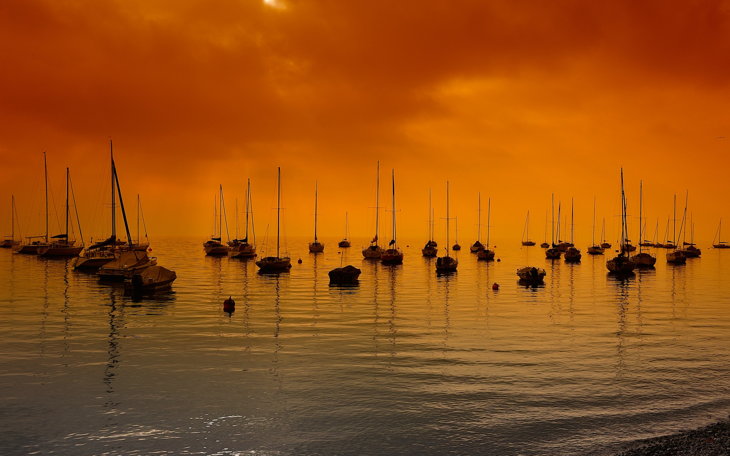 Download mobile wallpaper Sunset, Sea, Horizon, Ocean, Boat, Golden, Vehicles for free.