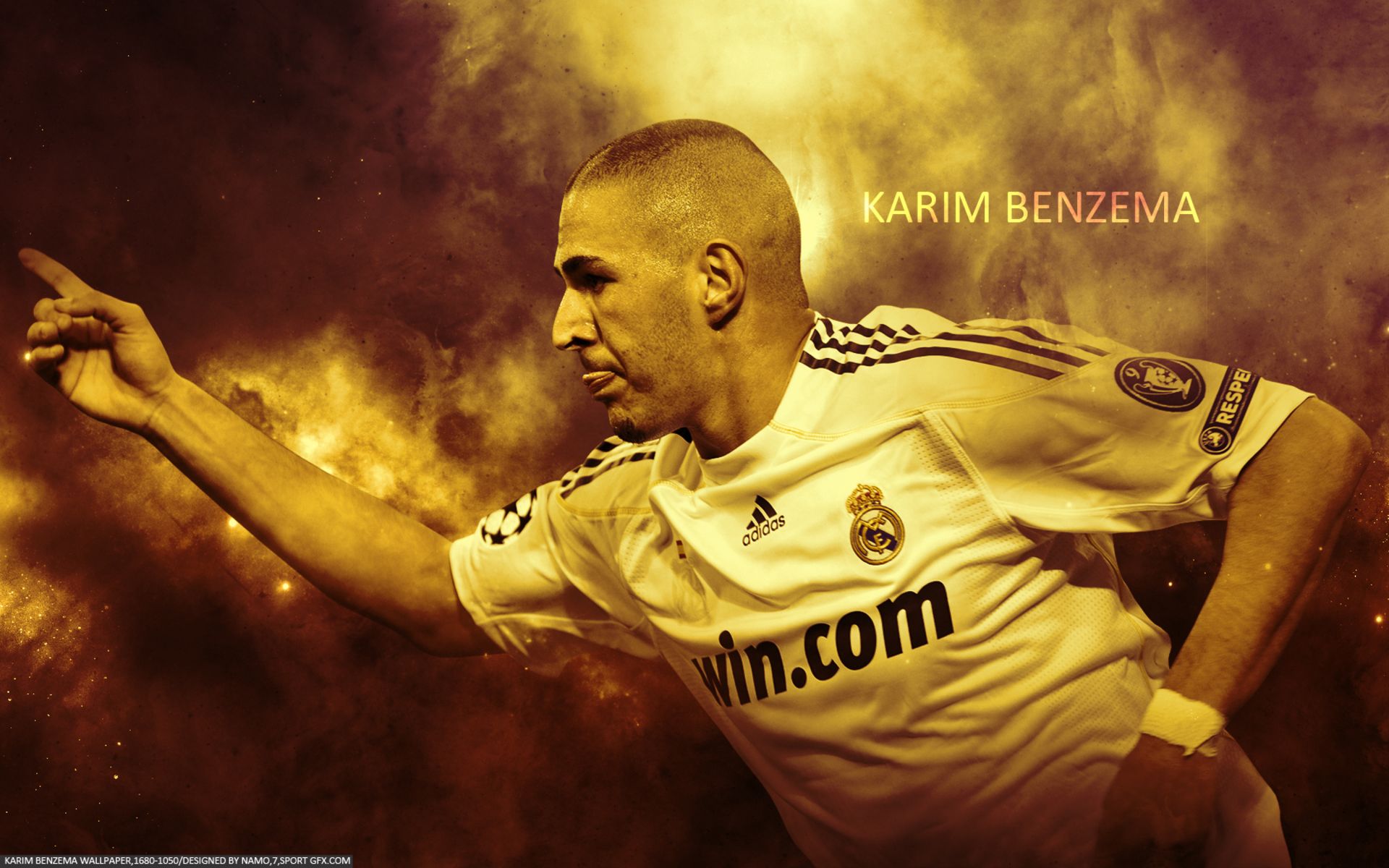 Download mobile wallpaper Sports, Soccer, Real Madrid C F, Karim Benzema for free.