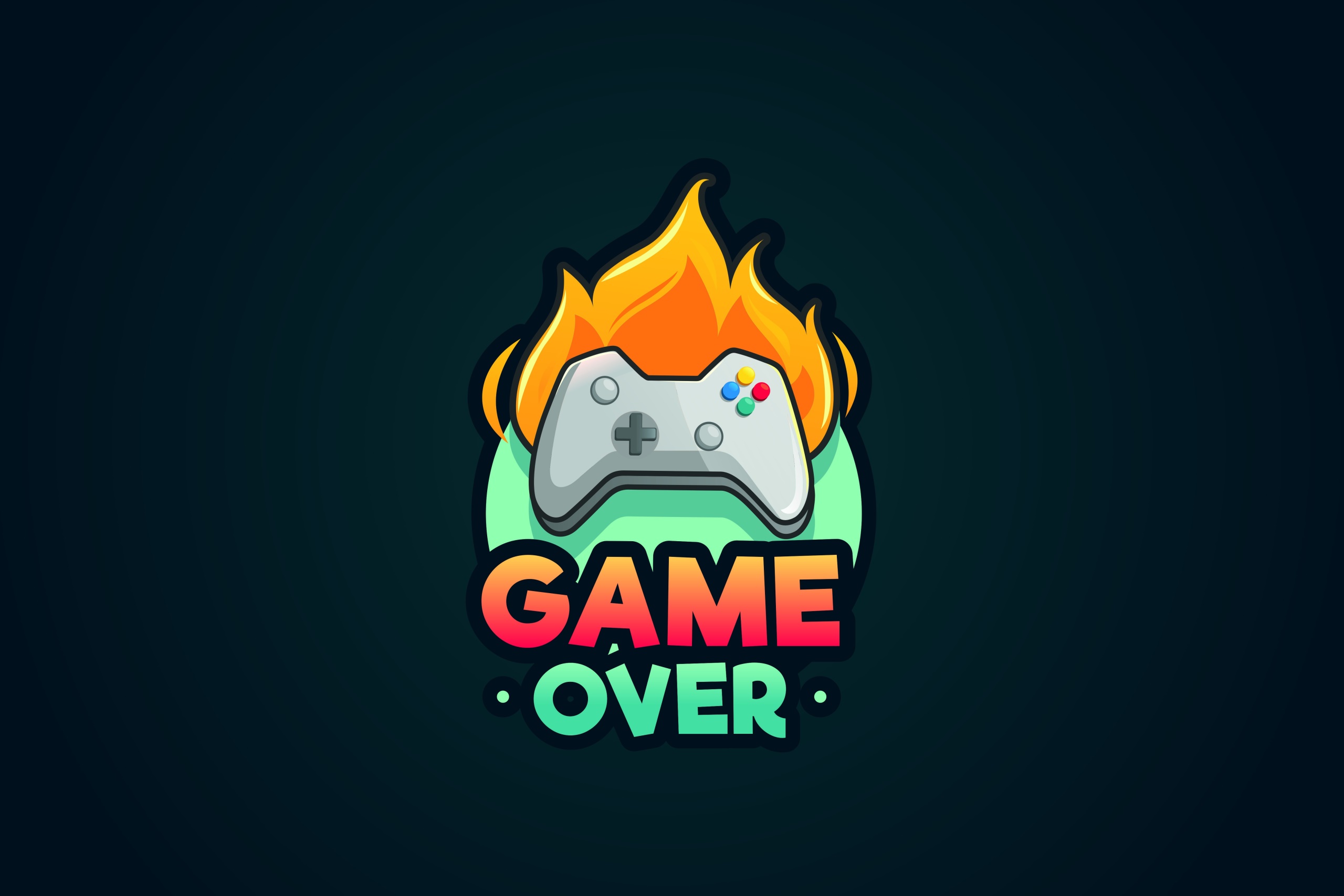 video game, game over, minimalist