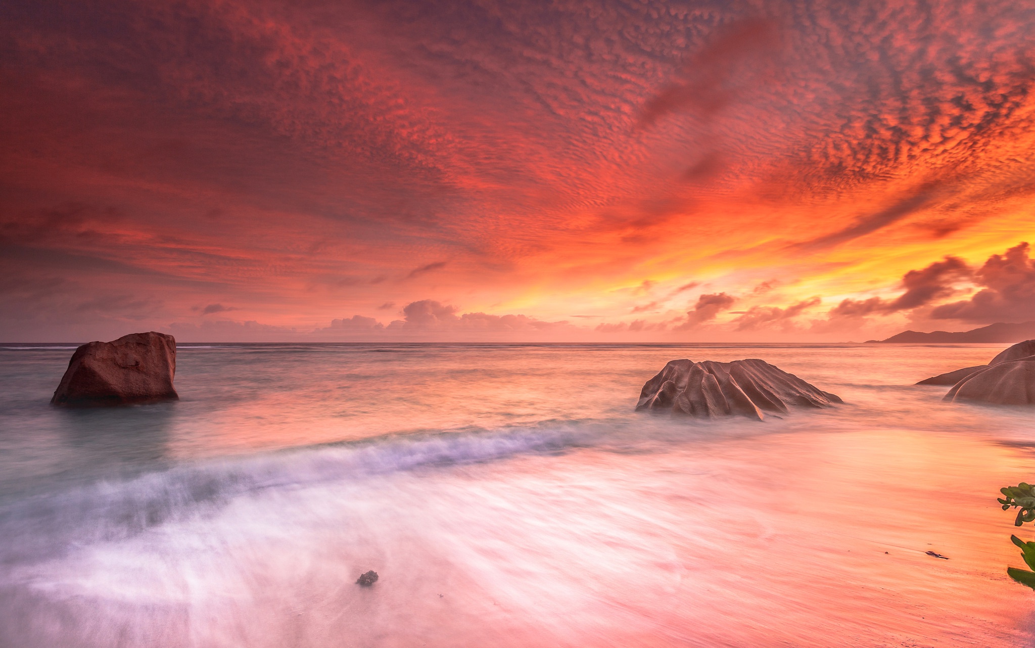 Free download wallpaper Nature, Sunset, Sky, Horizon, Ocean, Earth, Cloud on your PC desktop