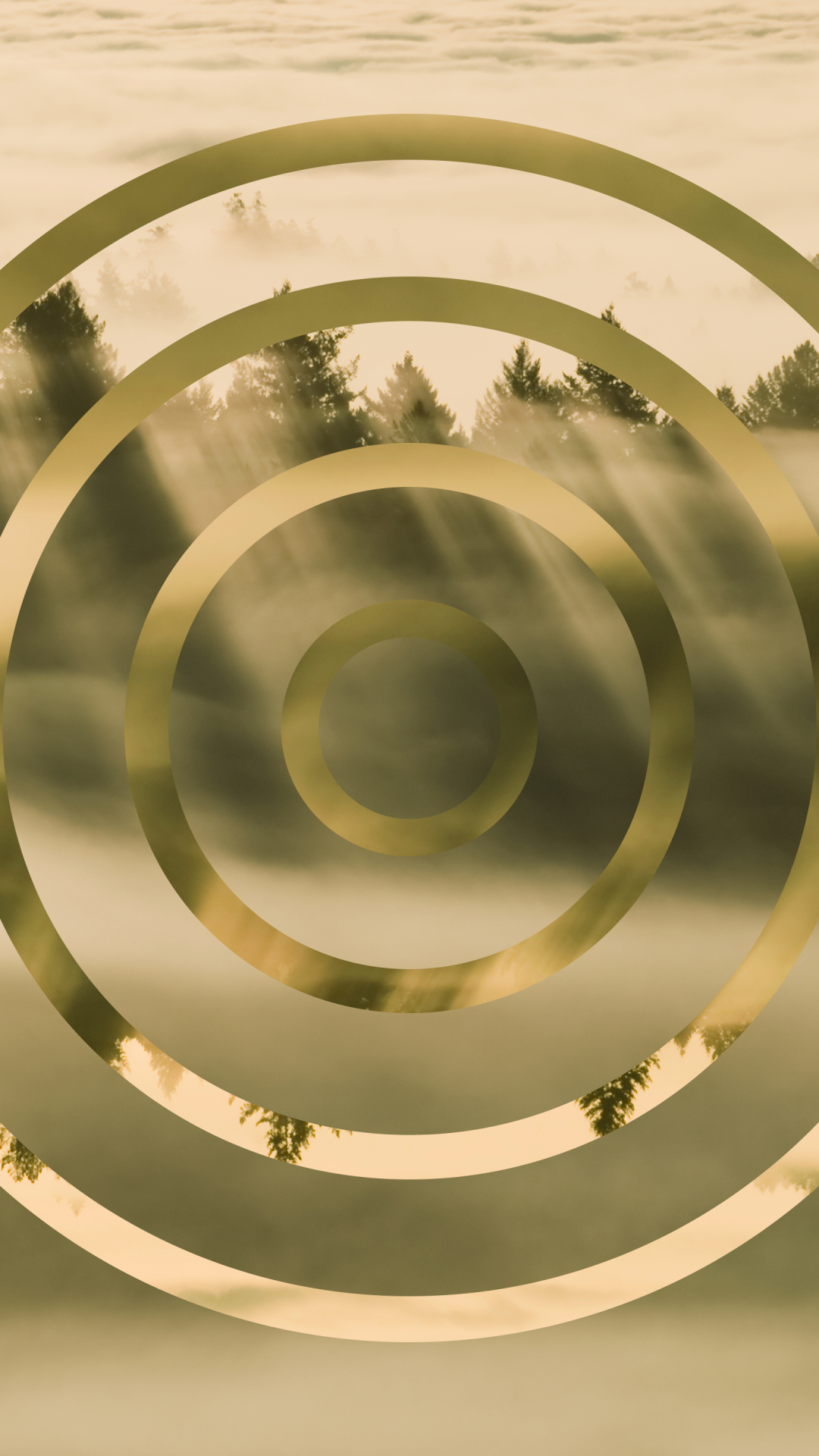 Download mobile wallpaper Fog, Circle, Artistic, Polyscape for free.