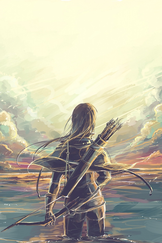 Download mobile wallpaper Fantasy, Arrow, Bow, Archer, Woman Warrior for free.