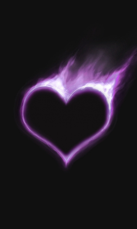 無料モバイル壁紙紫の, 芸術的, 愛する, 心臓をダウンロードします。
