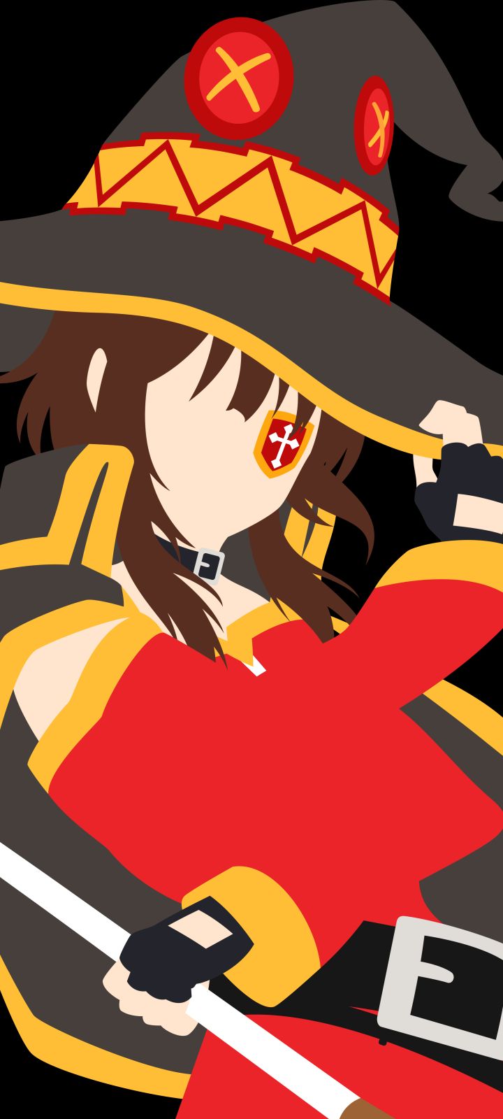 Download mobile wallpaper Anime, Minimalist, Konosuba God’S Blessing On This Wonderful World!!, Megumin (Konosuba) for free.