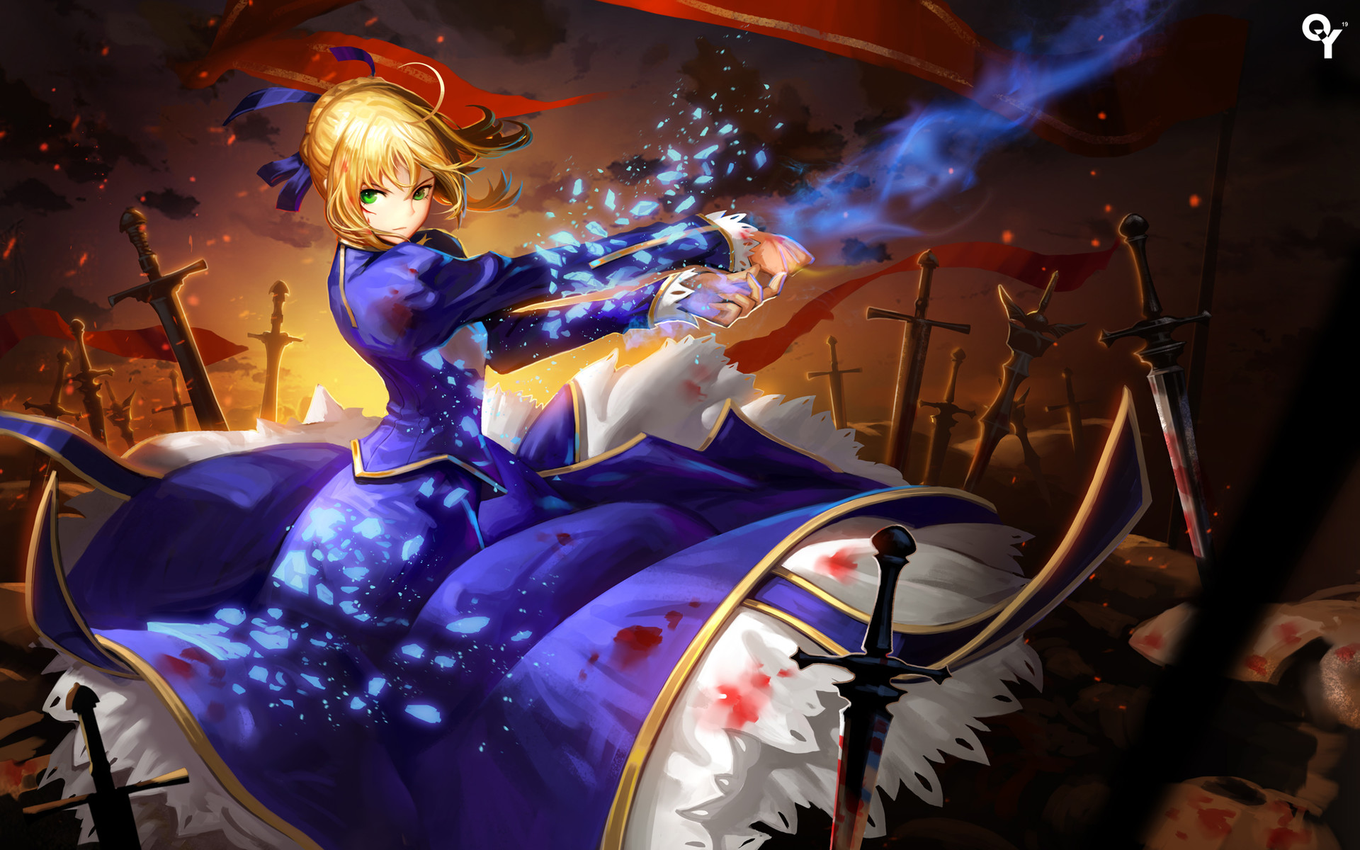 Baixar papel de parede para celular de Fate/stay Night, Saber (Série Destino), Anime gratuito.