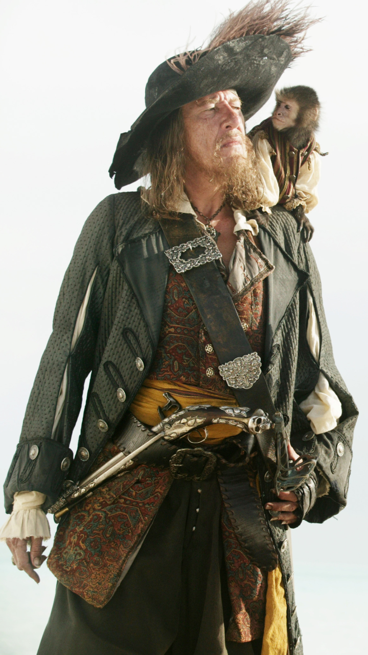 Download mobile wallpaper Pirates Of The Caribbean, Movie, Geoffrey Rush, Hector Barbossa, Pirates Of The Caribbean: At World's End for free.