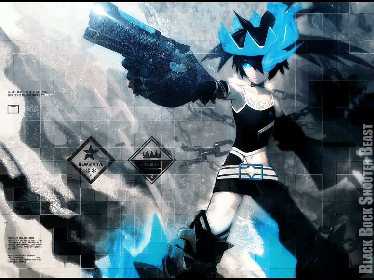 Download mobile wallpaper Anime, Black Rock Shooter for free.