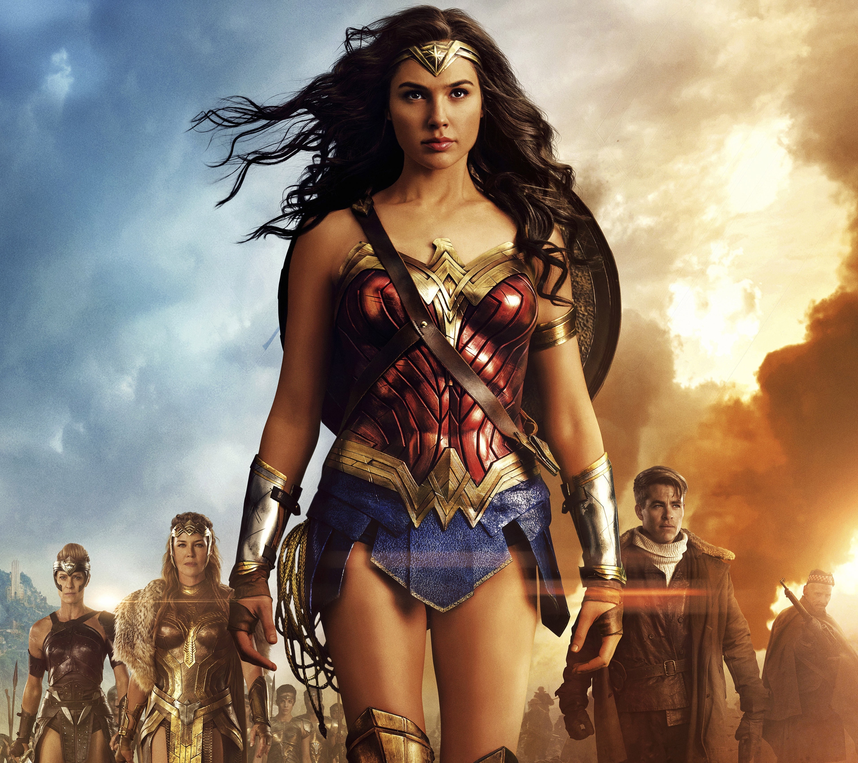 Download mobile wallpaper Chris Pine, Movie, Wonder Woman, Gal Gadot for free.