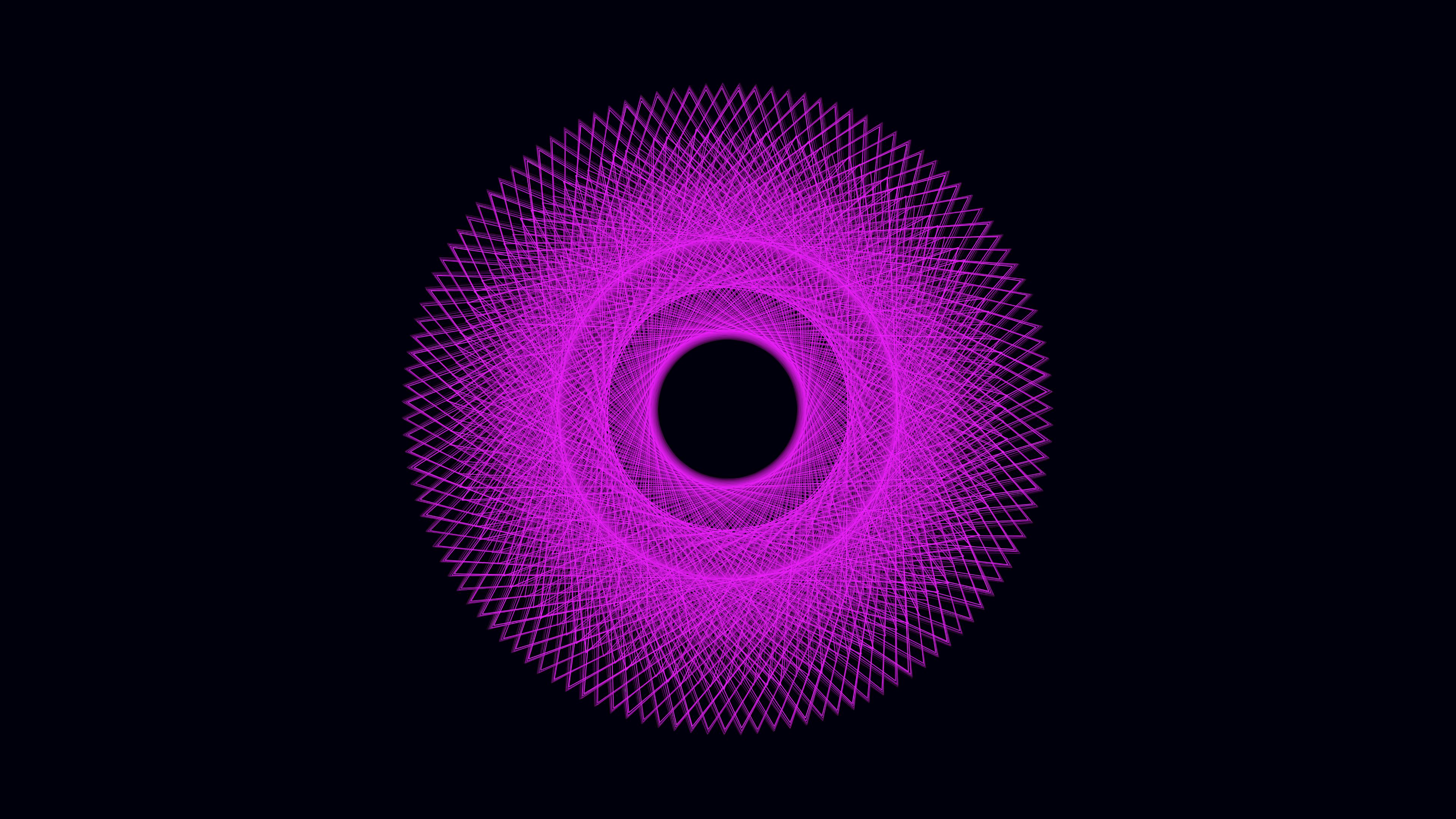 Download mobile wallpaper Abstract, Pink, Fractal, Circle for free.