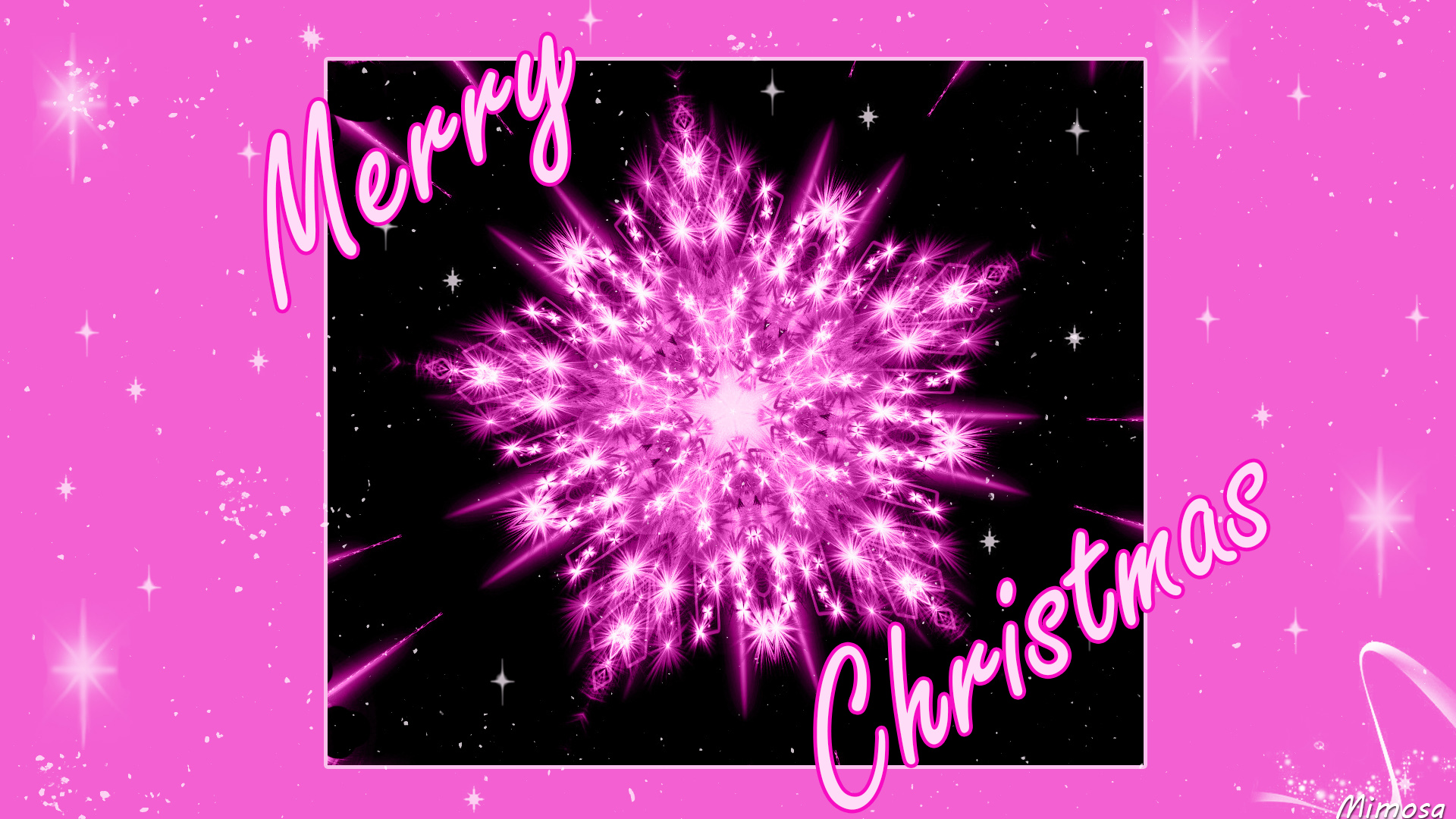 Download mobile wallpaper Pink, Christmas, Holiday, Kaleidoscope, Star for free.