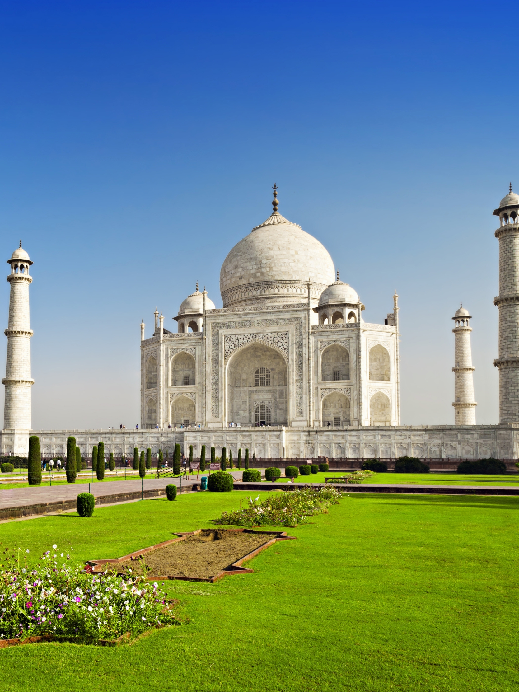 Téléchargez des papiers peints mobile Taj Mahal, Monument, Dôme, Inde, Les Monuments, Construction Humaine gratuitement.