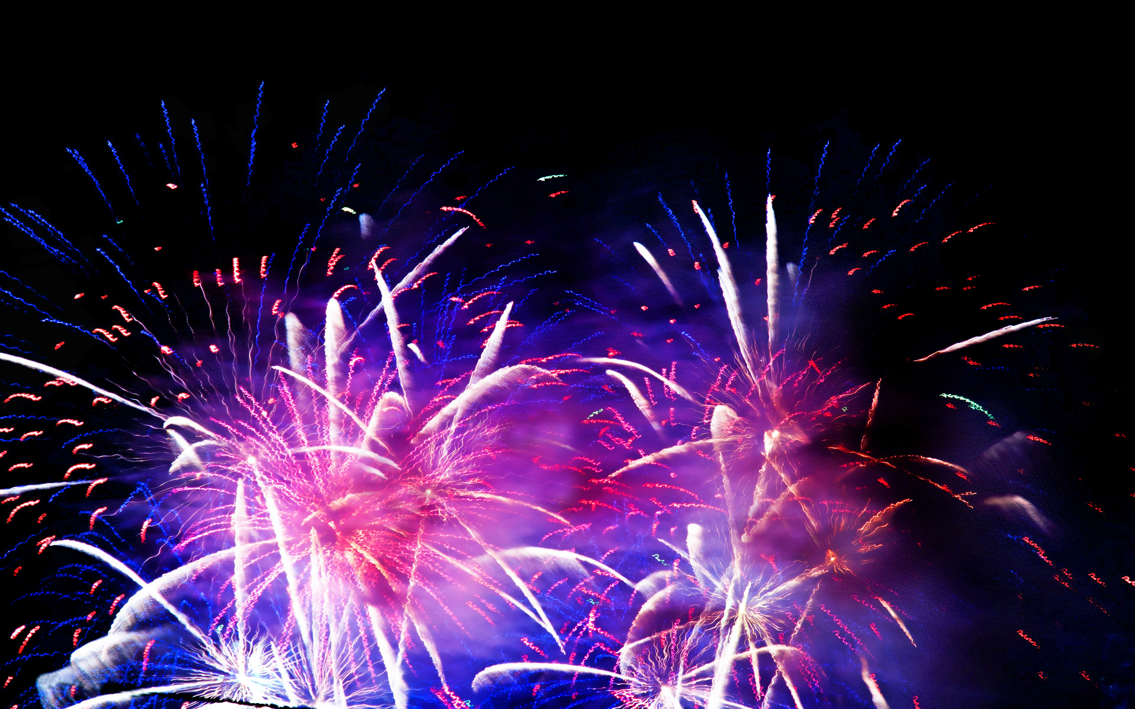 Download mobile wallpaper New Year, Holiday, Colorful, Fireworks, Photography for free.