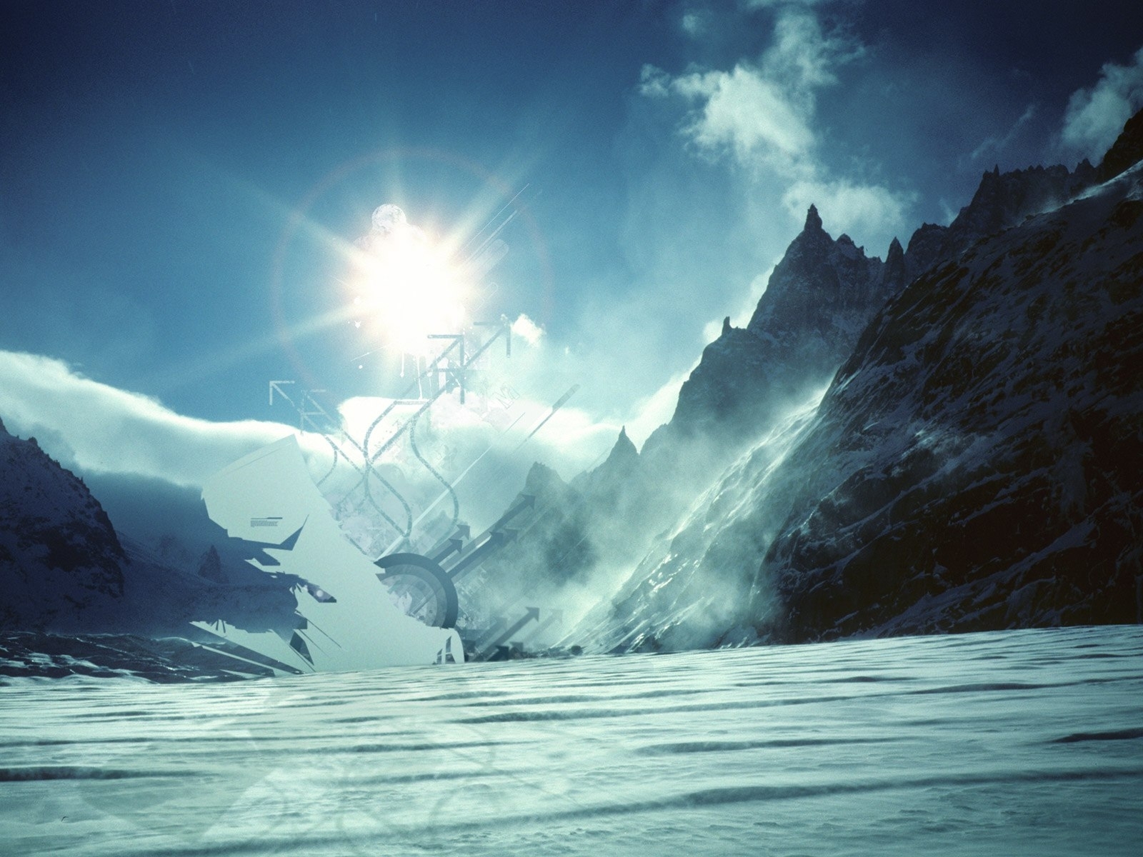 Free download wallpaper Winter, Mountains, Sun, Landscape on your PC desktop