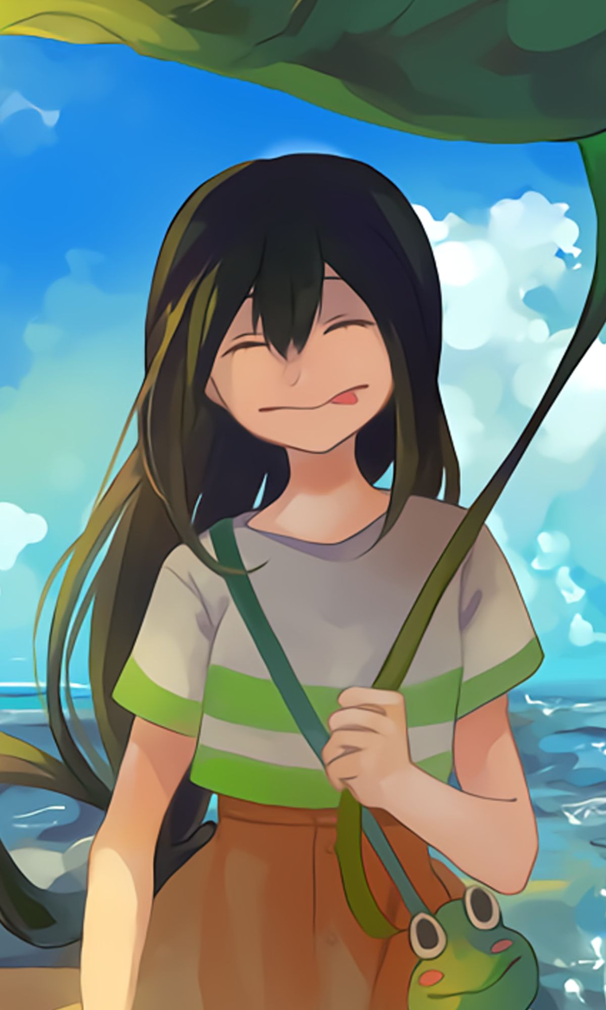 Handy-Wallpaper Animes, Boku No Hero Academia, Tsuyu Asui kostenlos herunterladen.