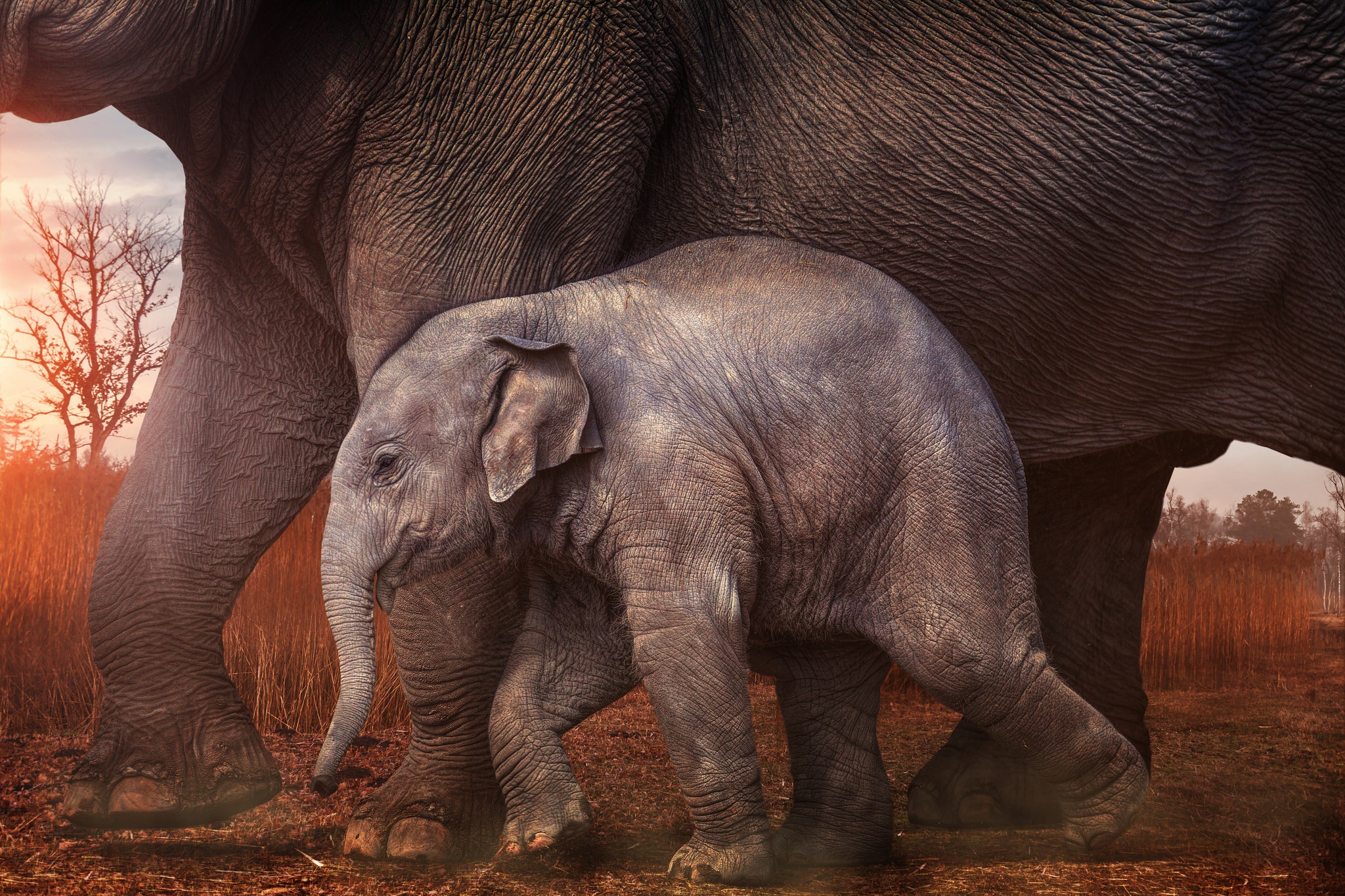 無料モバイル壁紙動物, 赤ちゃん動物, アジアゾウ, ゾウをダウンロードします。