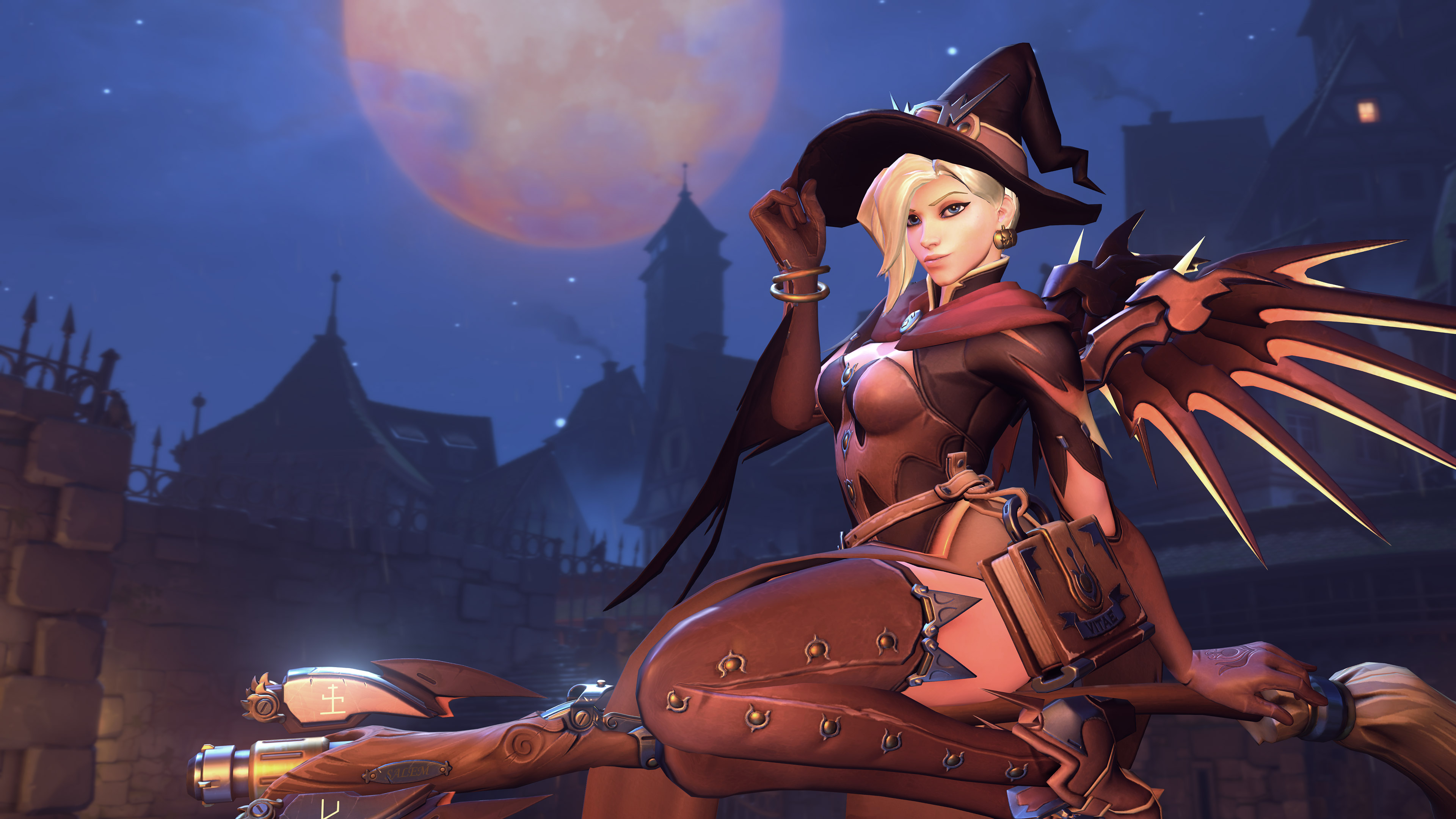 Free download wallpaper Witch, Overwatch, Video Game, Mercy (Overwatch) on your PC desktop