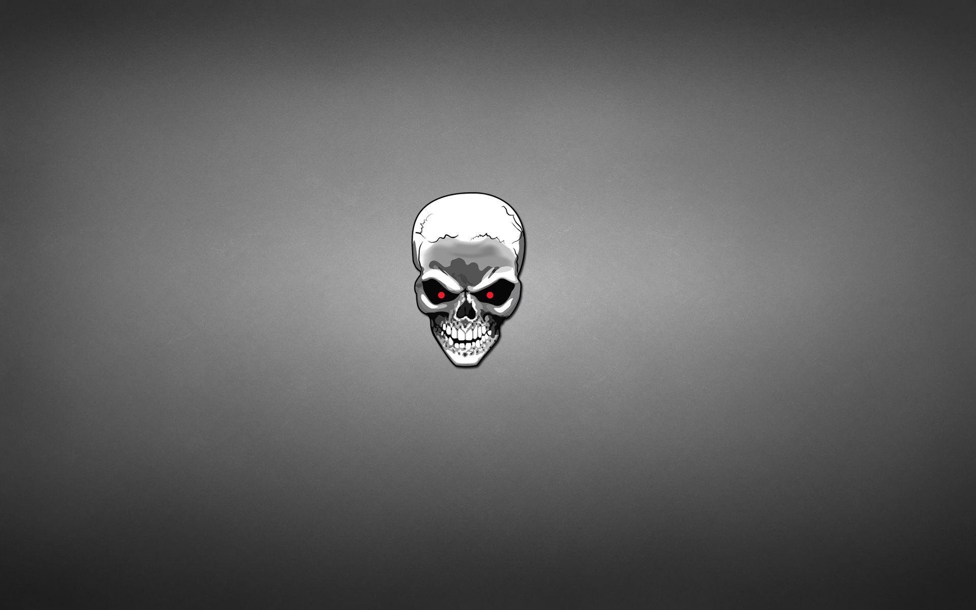 Lock Screen PC Wallpaper skull, art, minimalism, grey