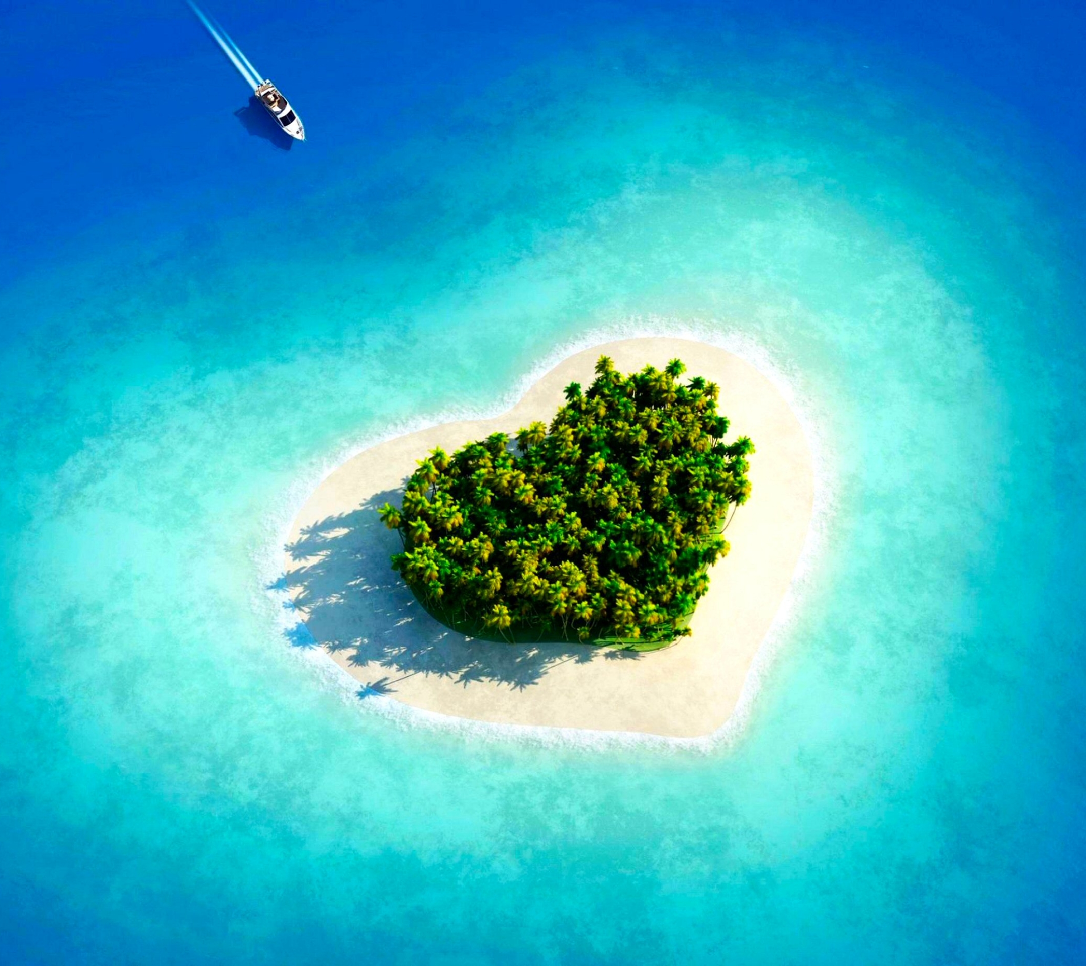 Скачати мобільні шпалери Літо, Земля, Острів, Серце, Тропічний, Мальдіви, Пляжний безкоштовно.