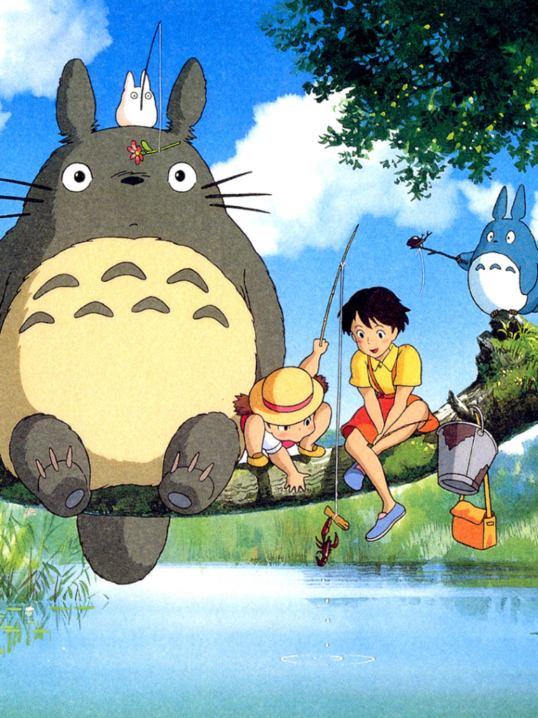 Handy-Wallpaper Animes, Mini Totoro (Mein Nachbar Totoro), Mei Kusakabe, Satsuki Kusakabe, Totoro (Mein Nachbar Totoro), Mein Nachbar Totoro kostenlos herunterladen.