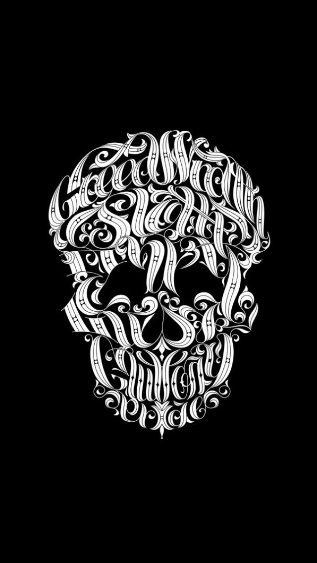 Download mobile wallpaper Dark, Skull for free.